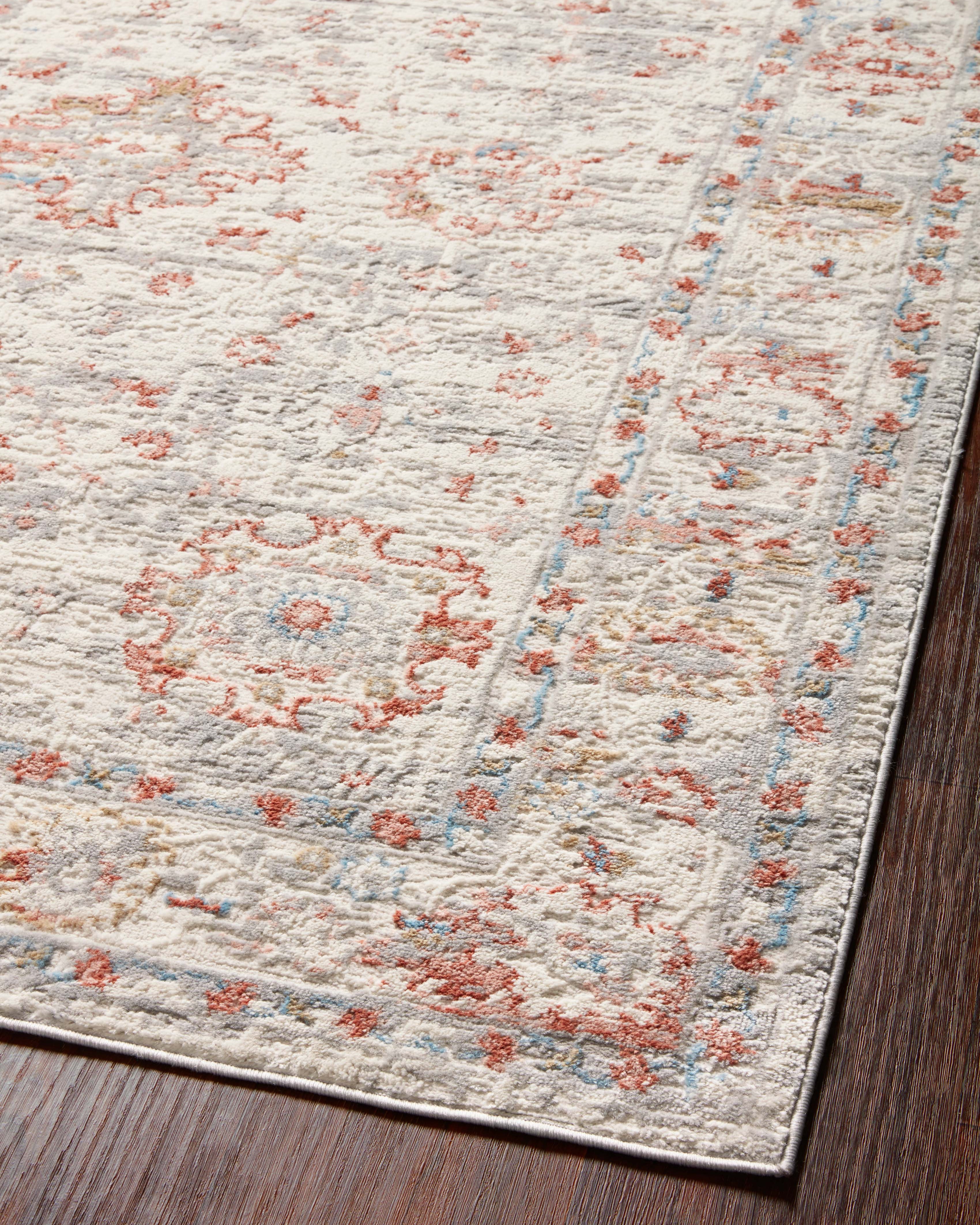 Loloi Estelle Ivory / Rust Rug RUGS - synthetic Loloi