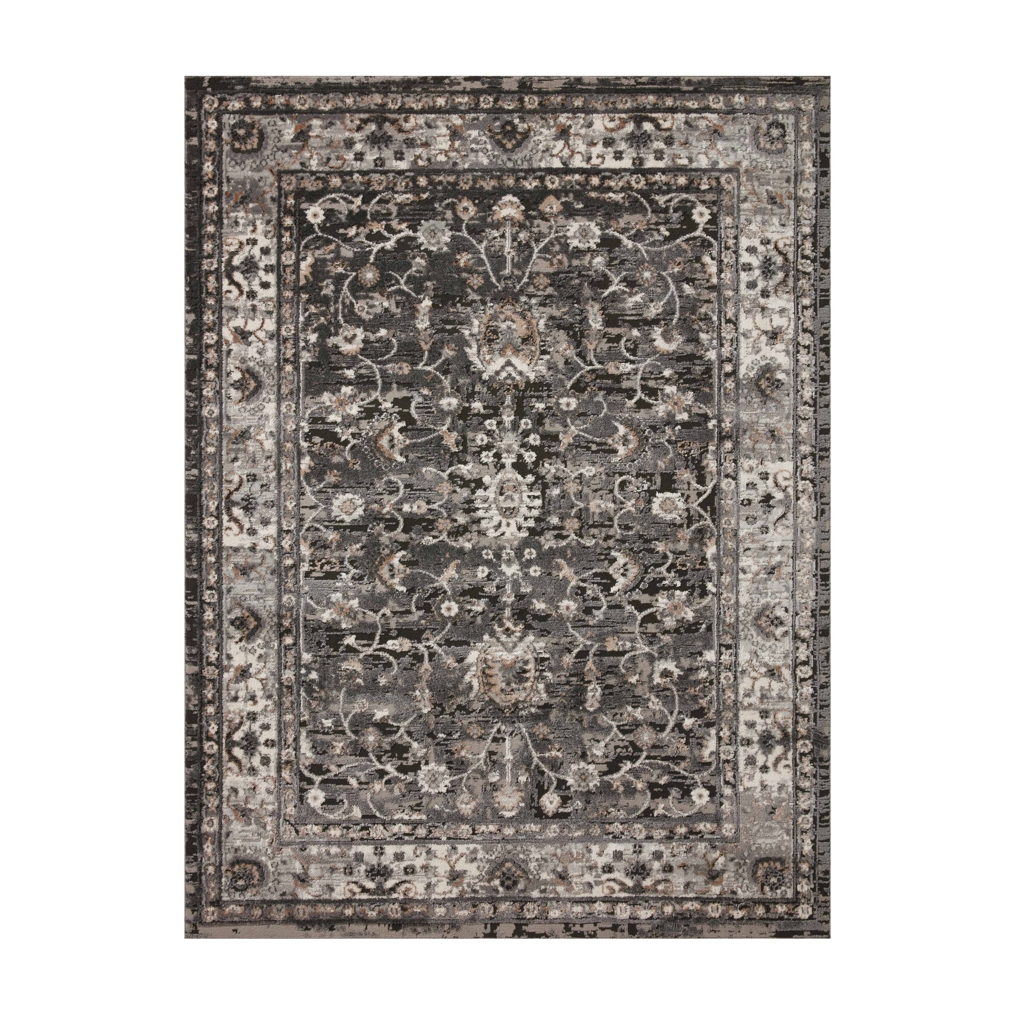 Loloi Estelle Charcoal / Grey Rug RUGS - synthetic Loloi 18" x 18"