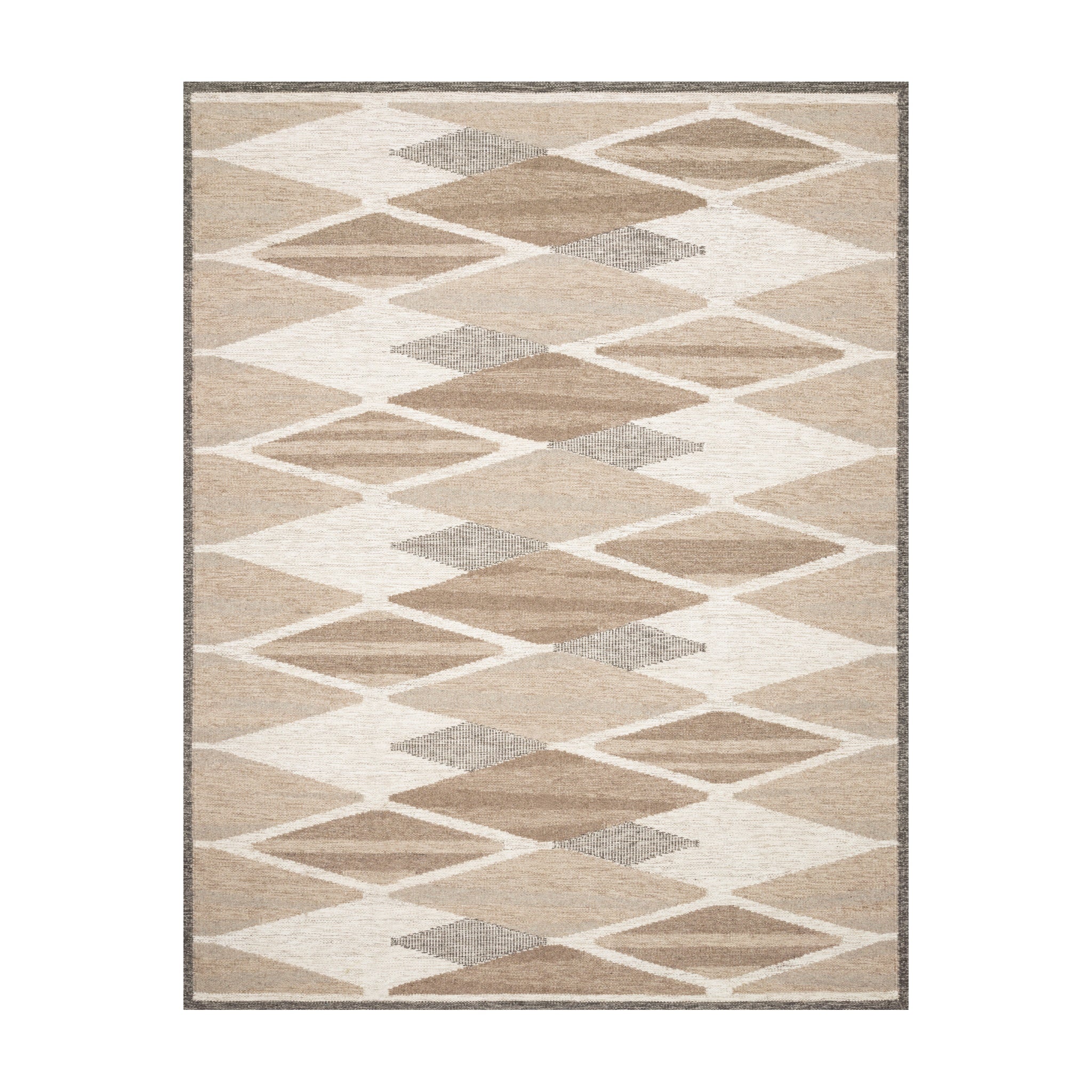 Loloi Evelina Taupe / Bark Rug, 18" x 18"