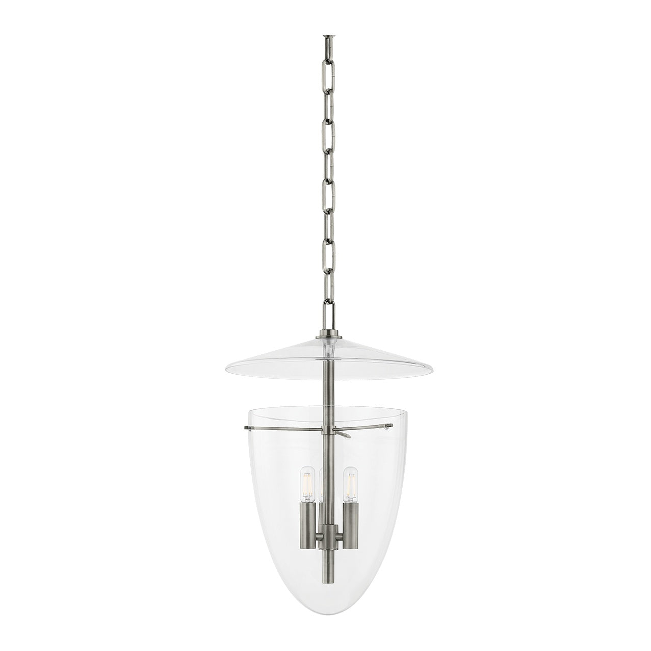 Tully Lantern, Vintage Pewter 14"