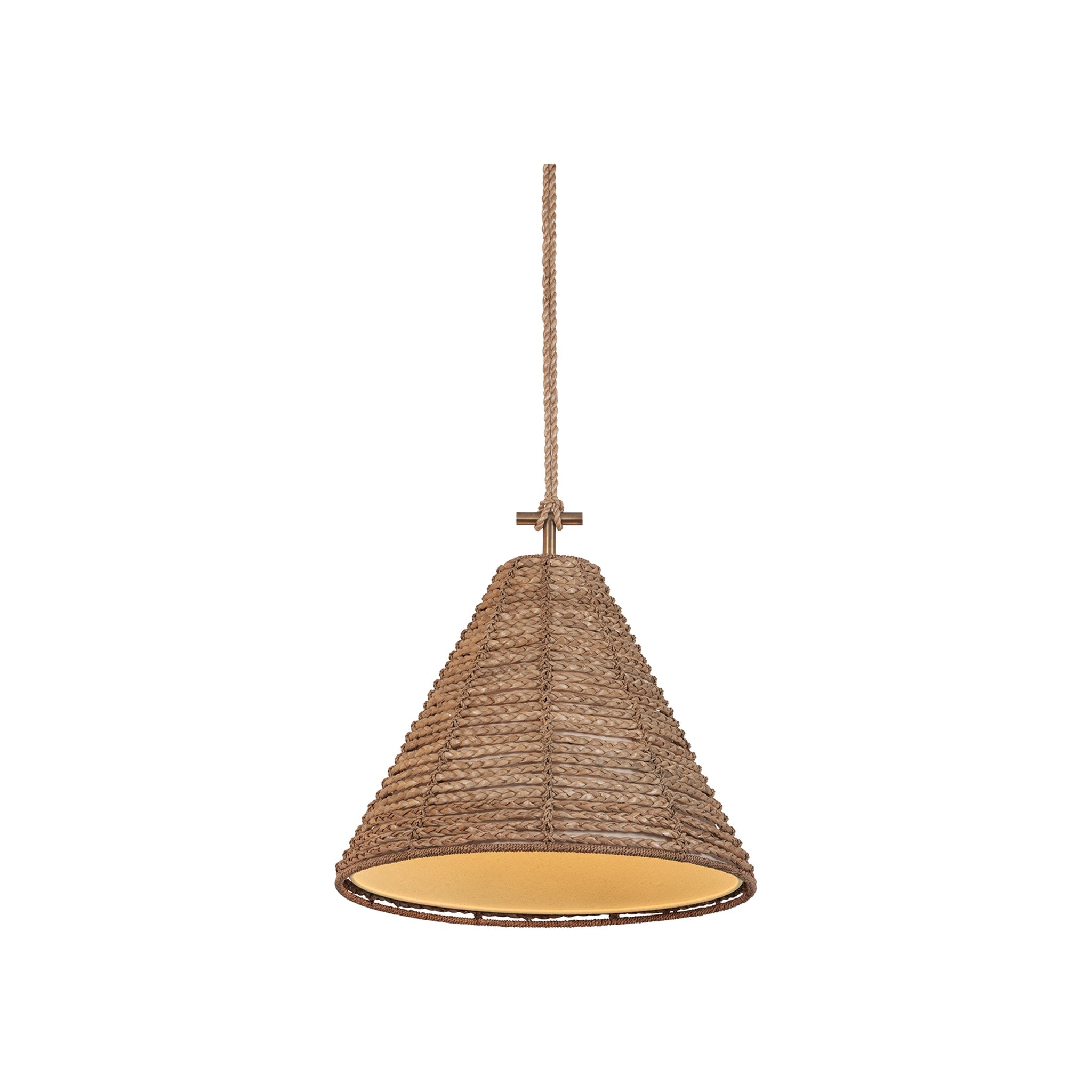 Redwood Pendant, Patina Brass Small
