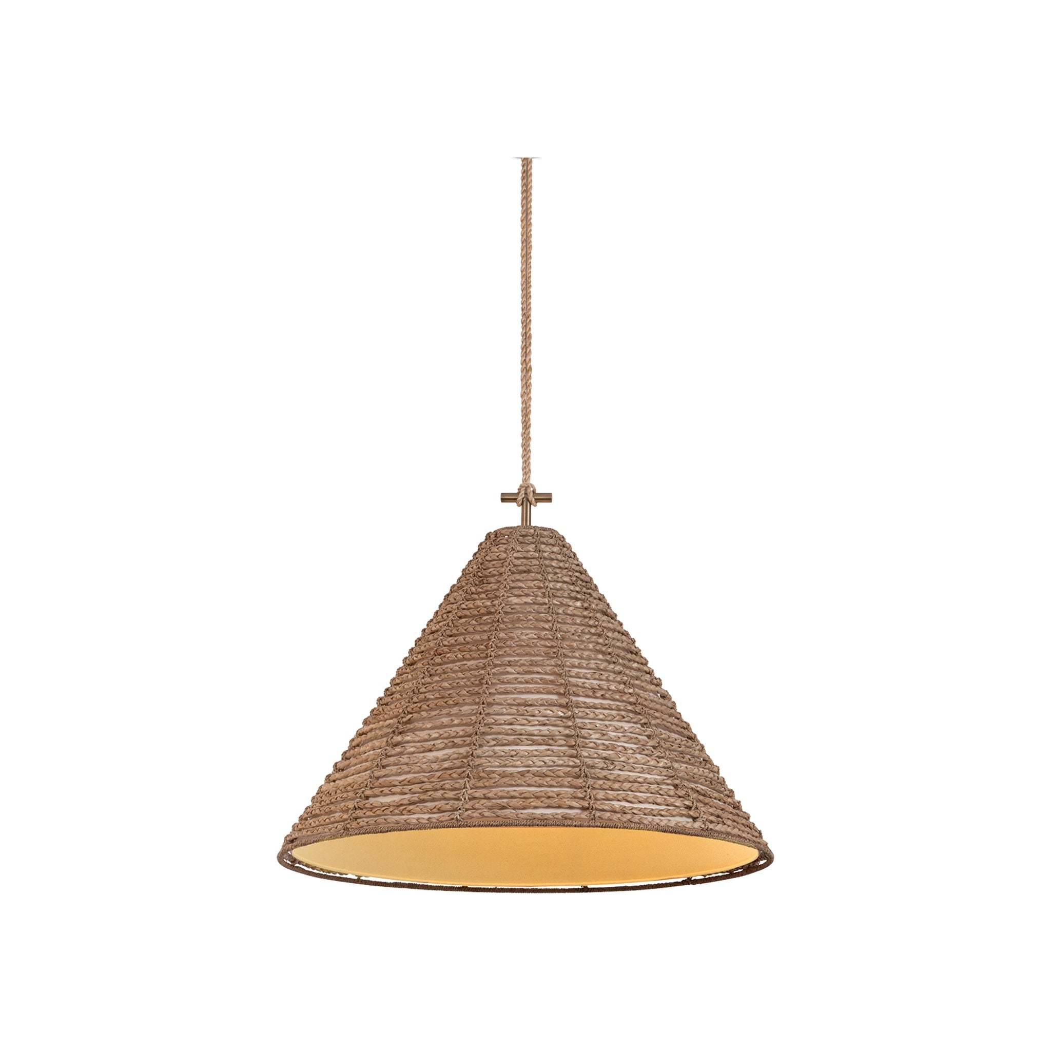Redwood Pendant, Patina Brass Large