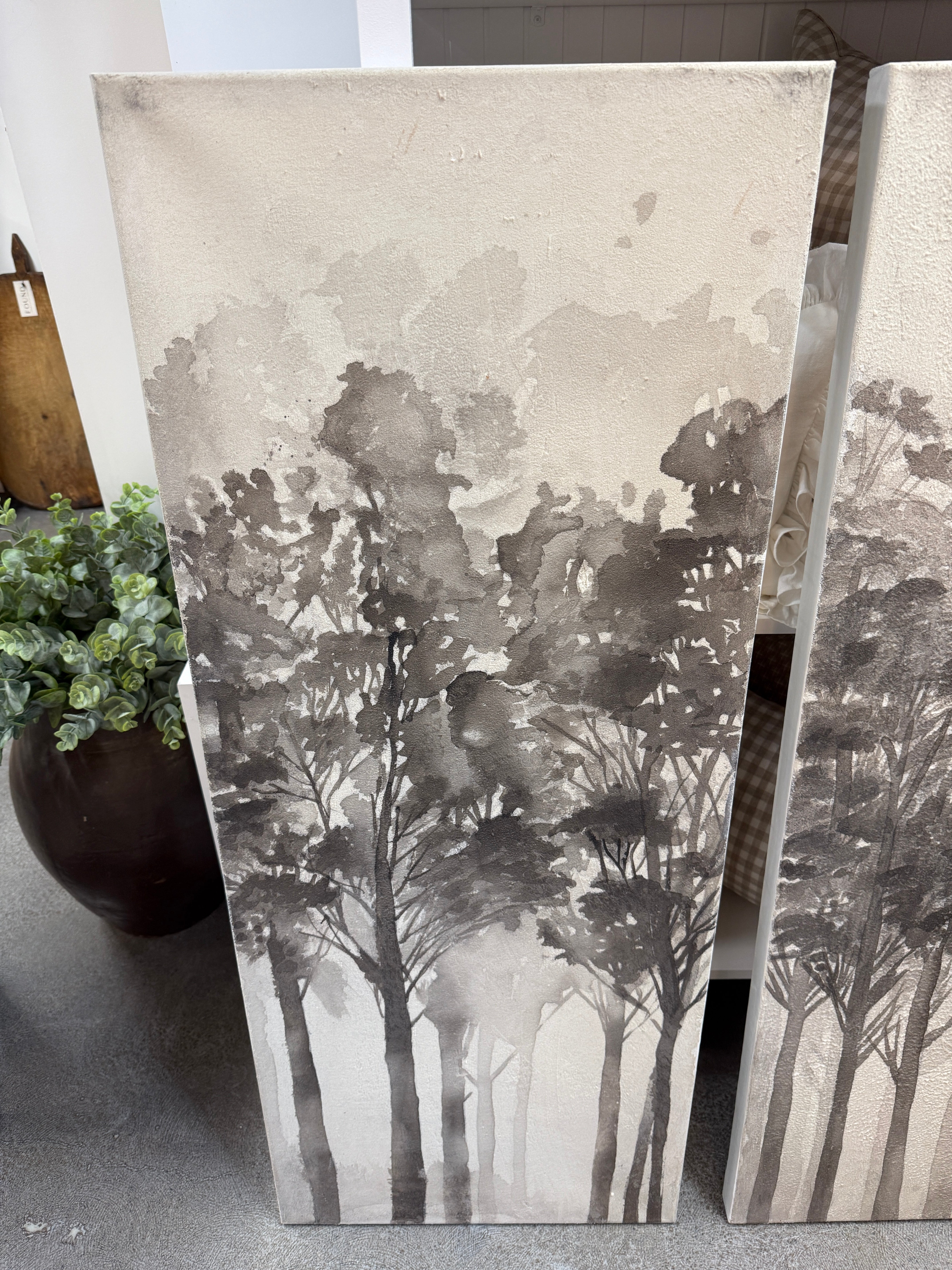 FLOOR MODEL - "Woodland Calm" Canvas Trio ARTWORK - in store Renwil