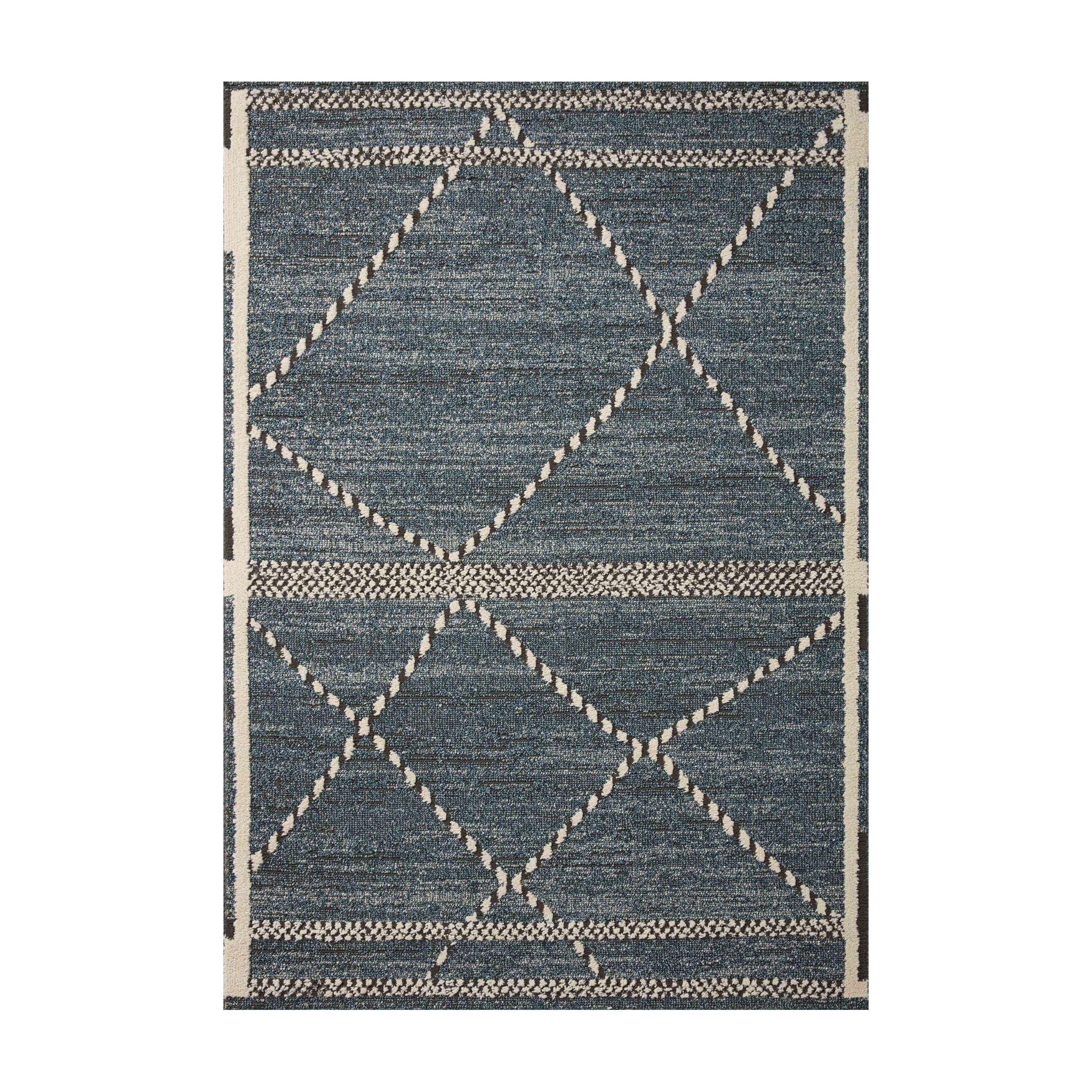 Loloi Fabian Denim / Charcoal Square Rug RUGS - synthetic Loloi 7'10" x 7'10" Square