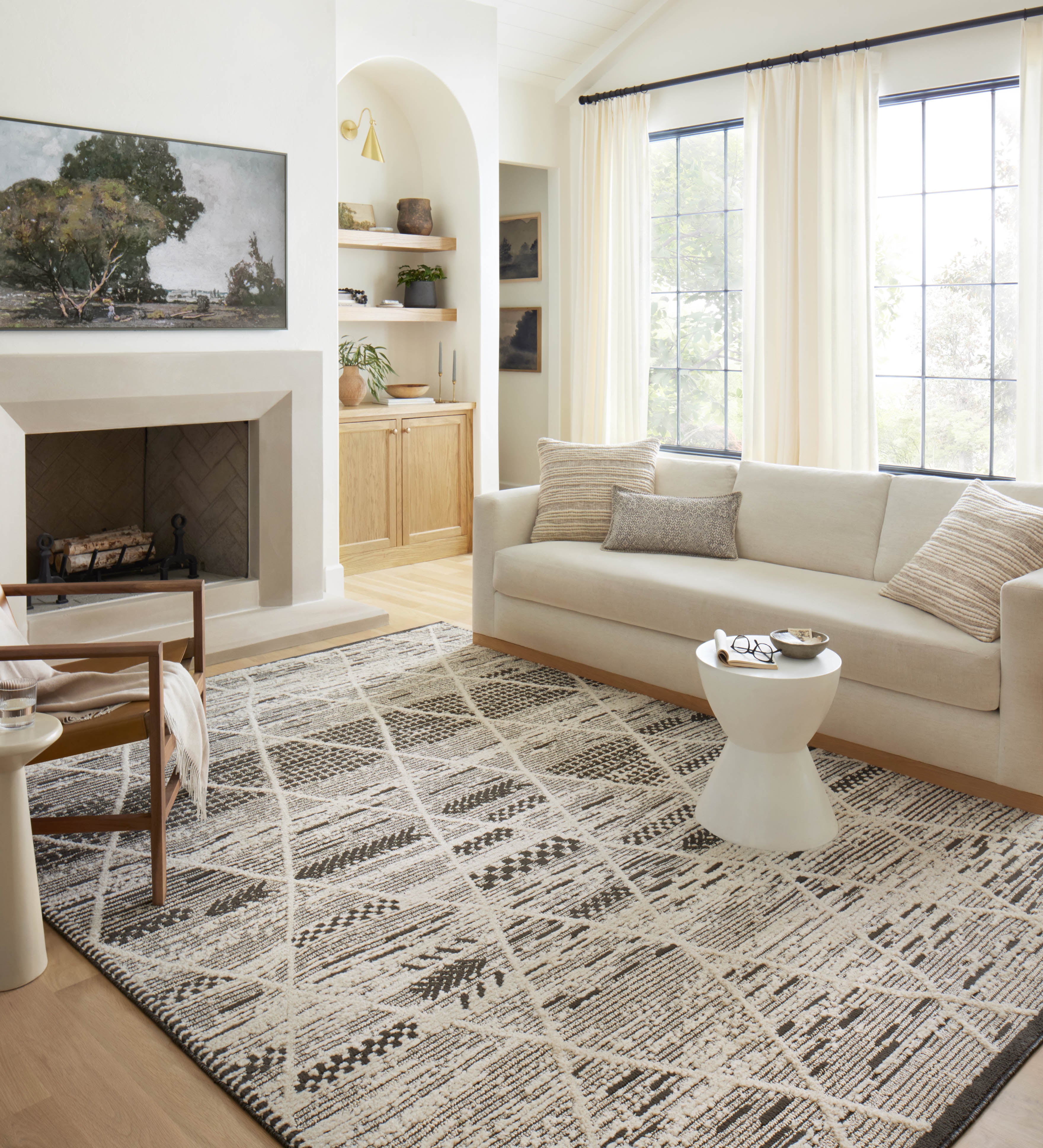 Loloi Fabian Charcoal / Ivory Rug No.1