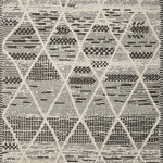 Loloi Fabian Charcoal / Ivory Diamond Rug 2-RUGS - patterned Loloi