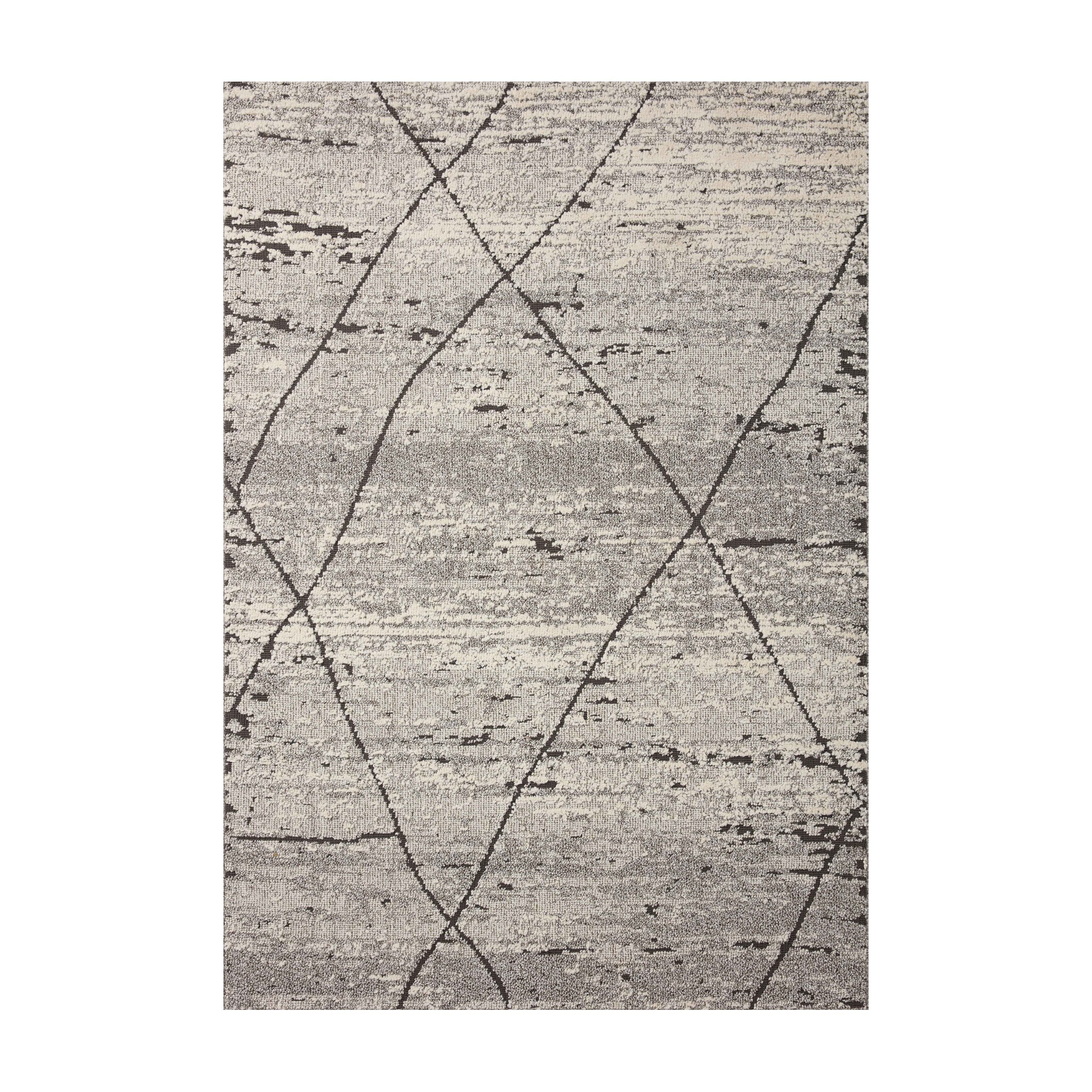 Loloi Fabian Grey / Charcoal Rug RUGS - synthetic Loloi 18" x 18"