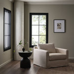 Hampton Slipcover Swivel Chair FURNITURE - lounge chair Four Hands