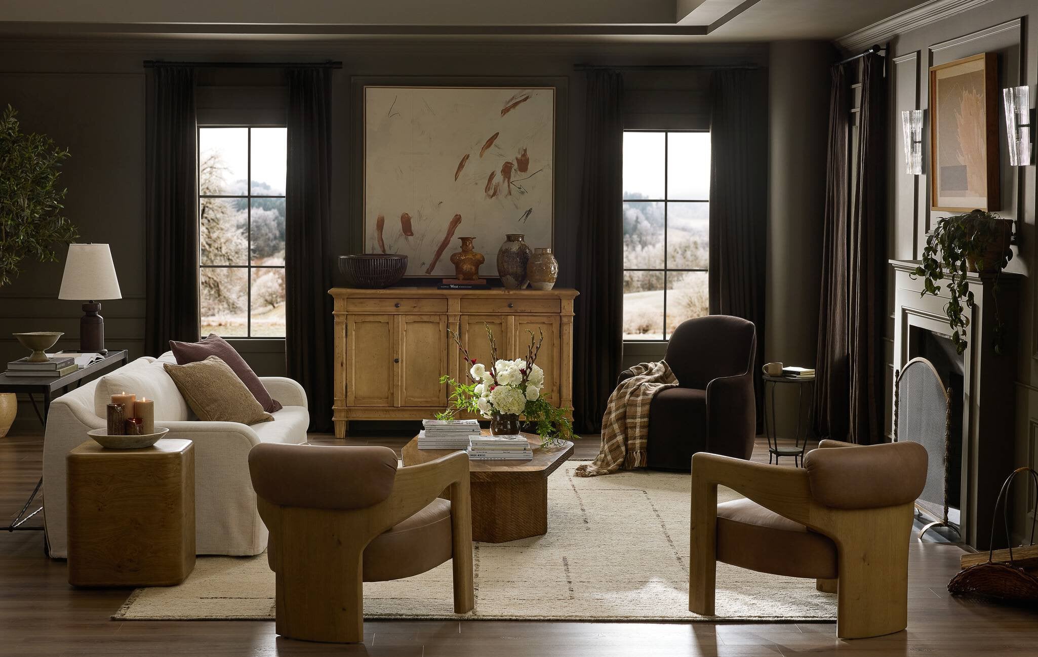 Berkley Swivel Chair FURNITURE - chairs Four Hands