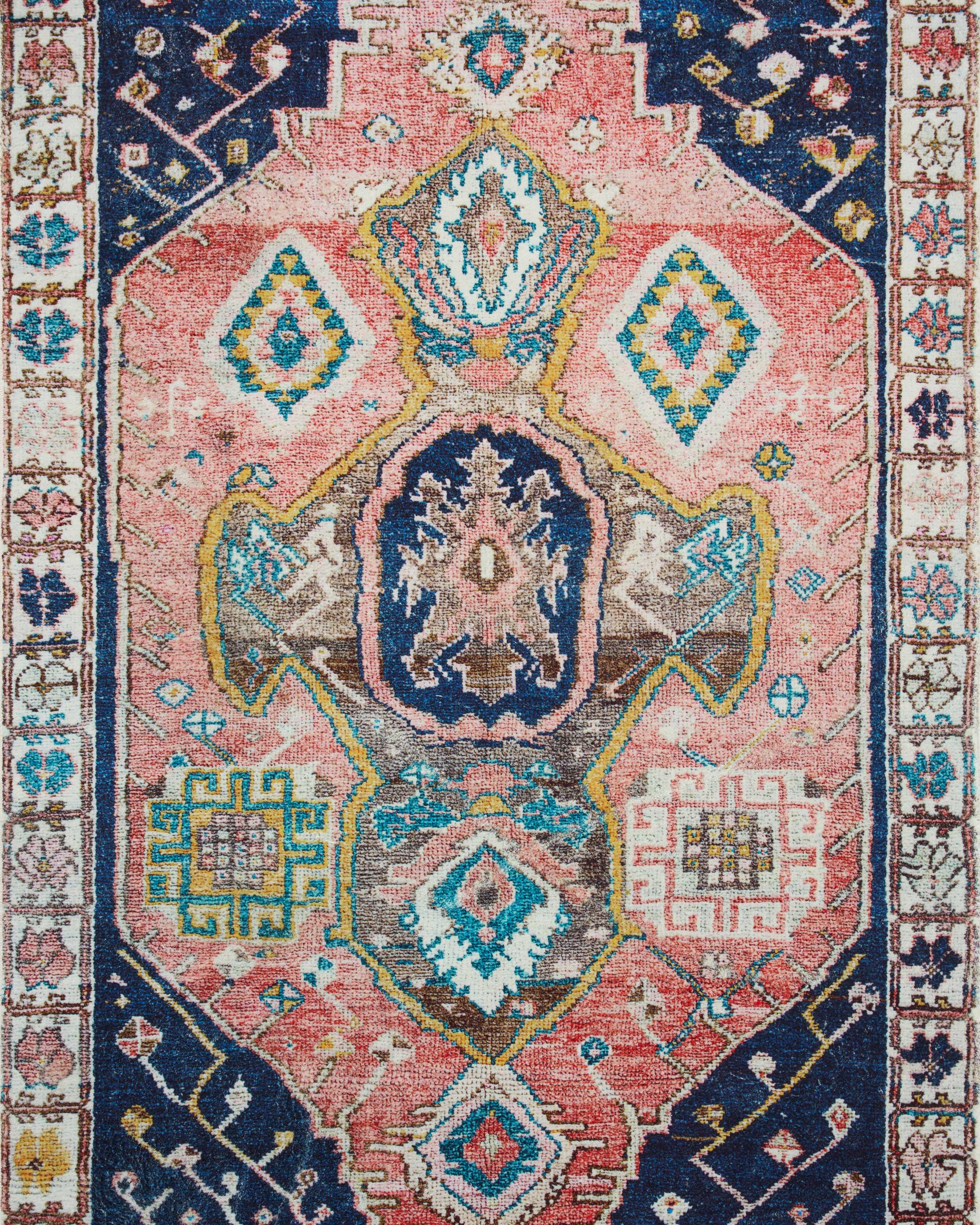 Loloi Fiona Rust / Navy Rug RUGS - synthetic Loloi