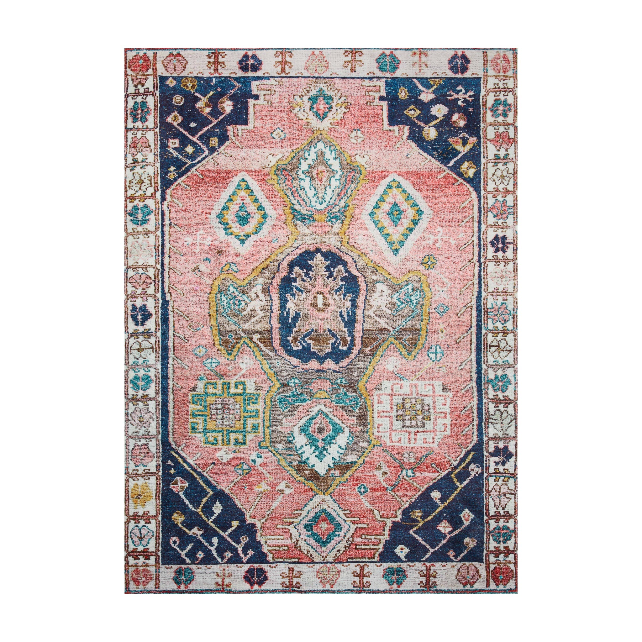 Loloi Fiona Rust / Navy Rug, 2'6" x 7'6"