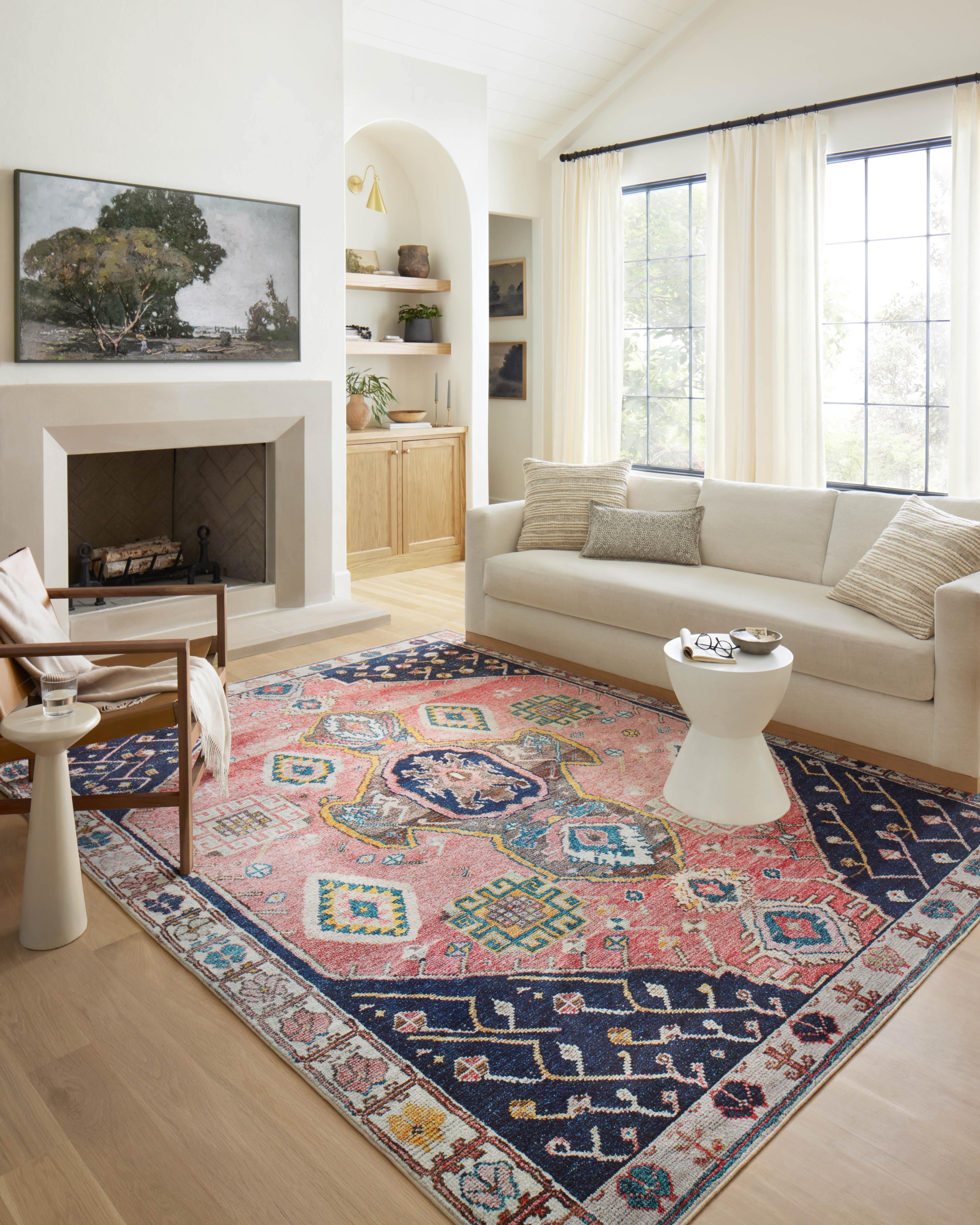 Loloi Fiona Rust / Navy Rug RUGS - synthetic Loloi