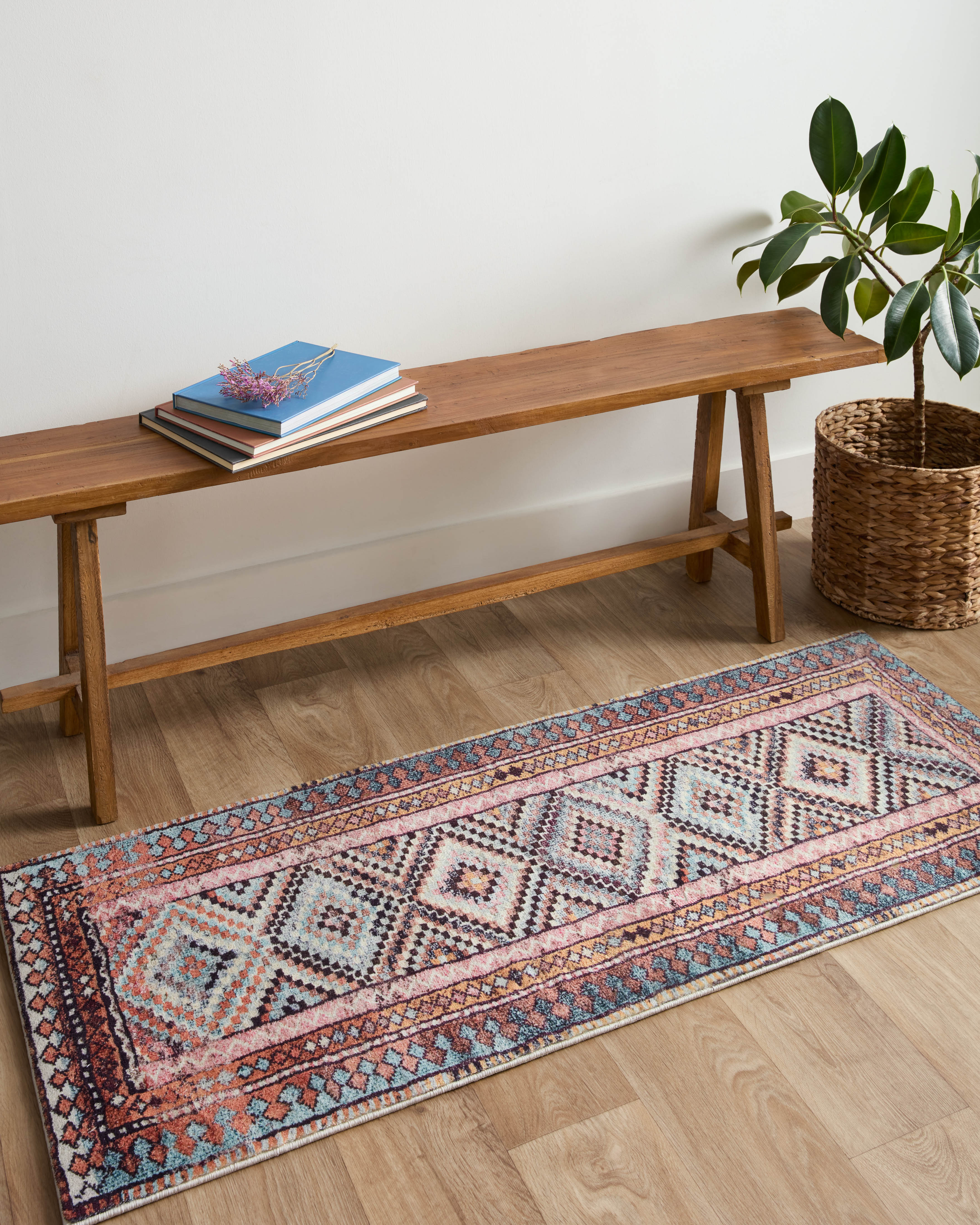 Loloi Fiona Coral / Blue Rug RUGS - synthetic Loloi