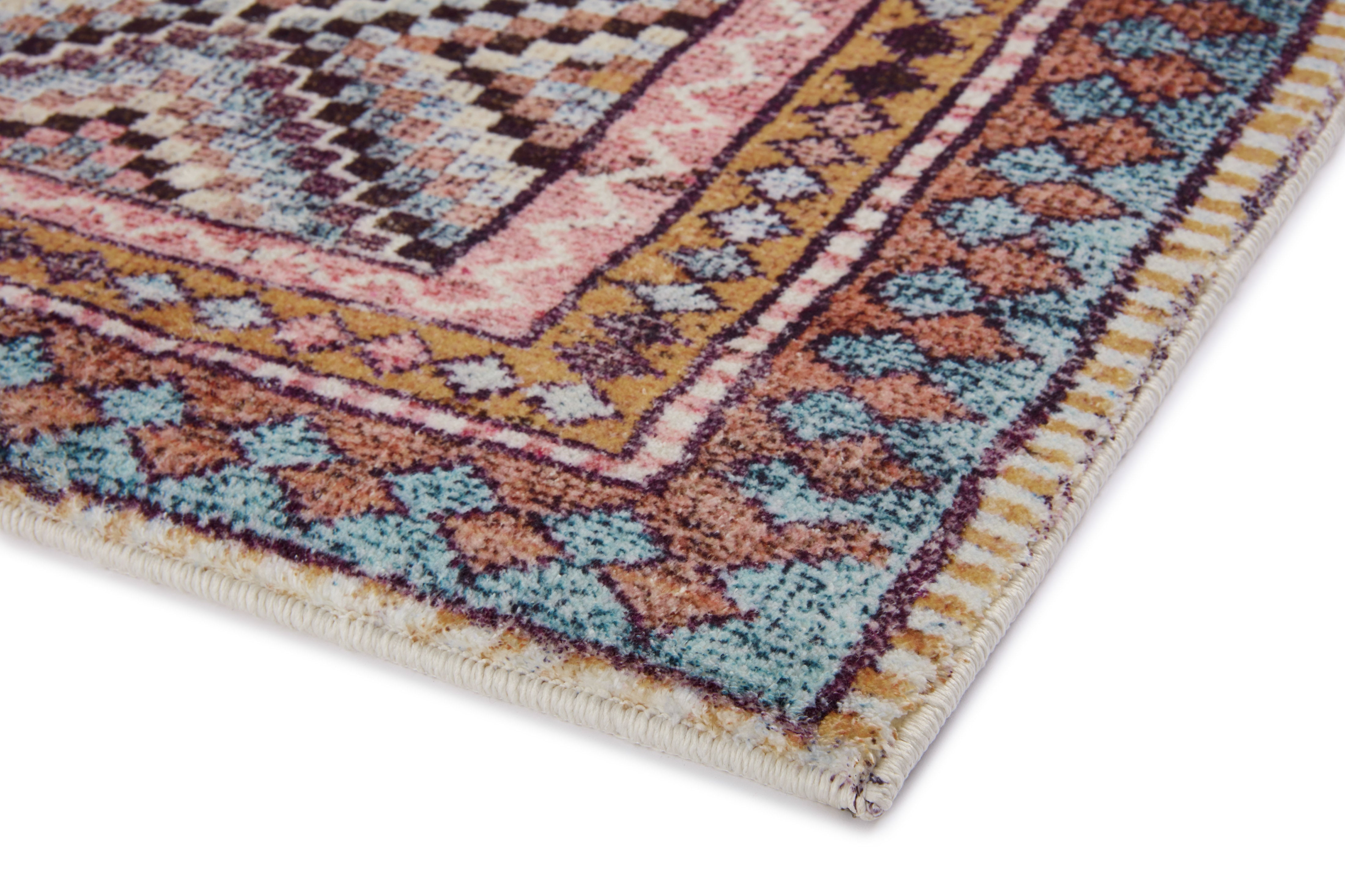 Loloi Fiona Coral / Blue Rug RUGS - synthetic Loloi