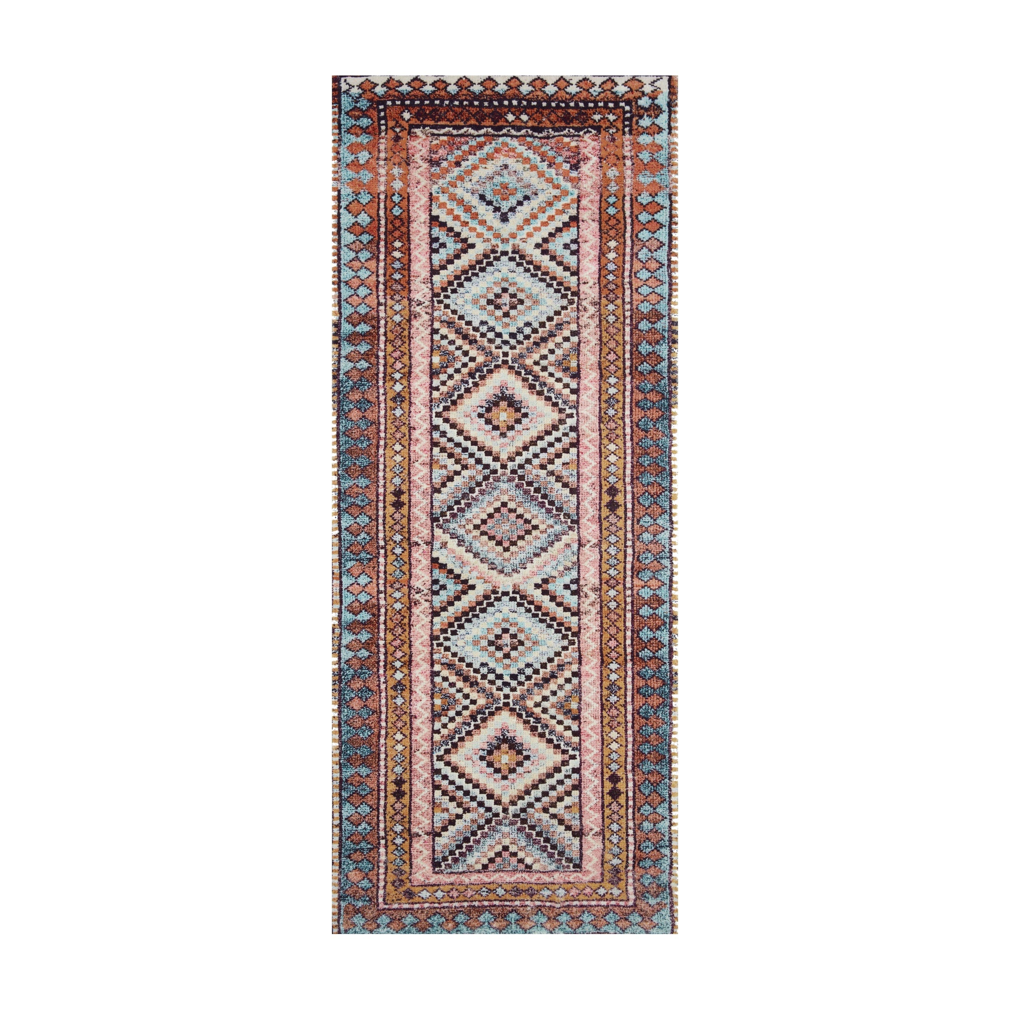 Loloi Fiona Coral / Blue Rug, 2'0" x 5'0"
