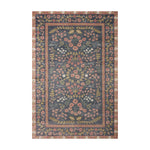 Rifle Paper Co. x Loloi Fiore Navy / Rust Rug RUGS - synthetic Loloi 18" x 18"