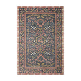 Rifle Paper Co. x Loloi Fiore Navy / Rust Rug RUGS - synthetic Loloi 18" x 18"