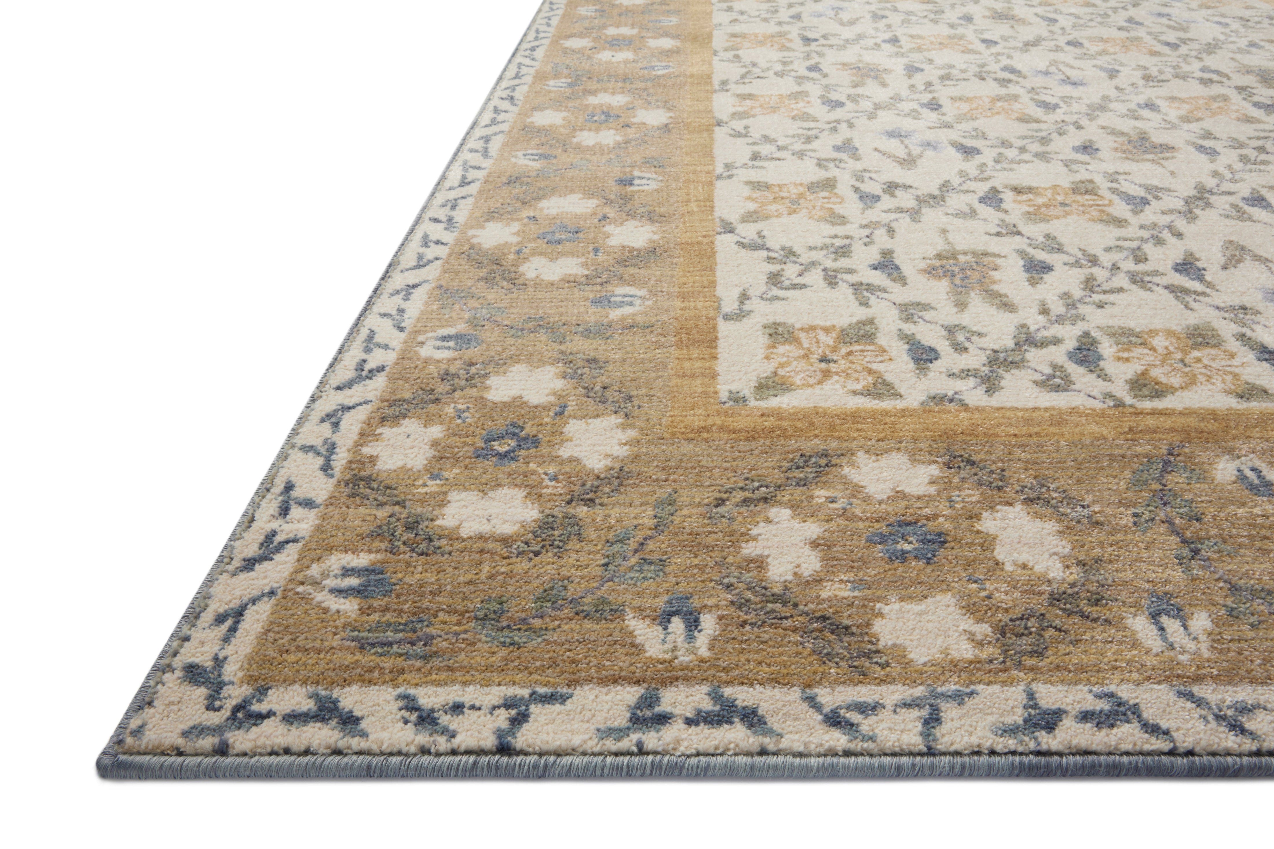 Rifle Paper Co. x Loloi Fiore Gold Rug RUGS - synthetic Loloi