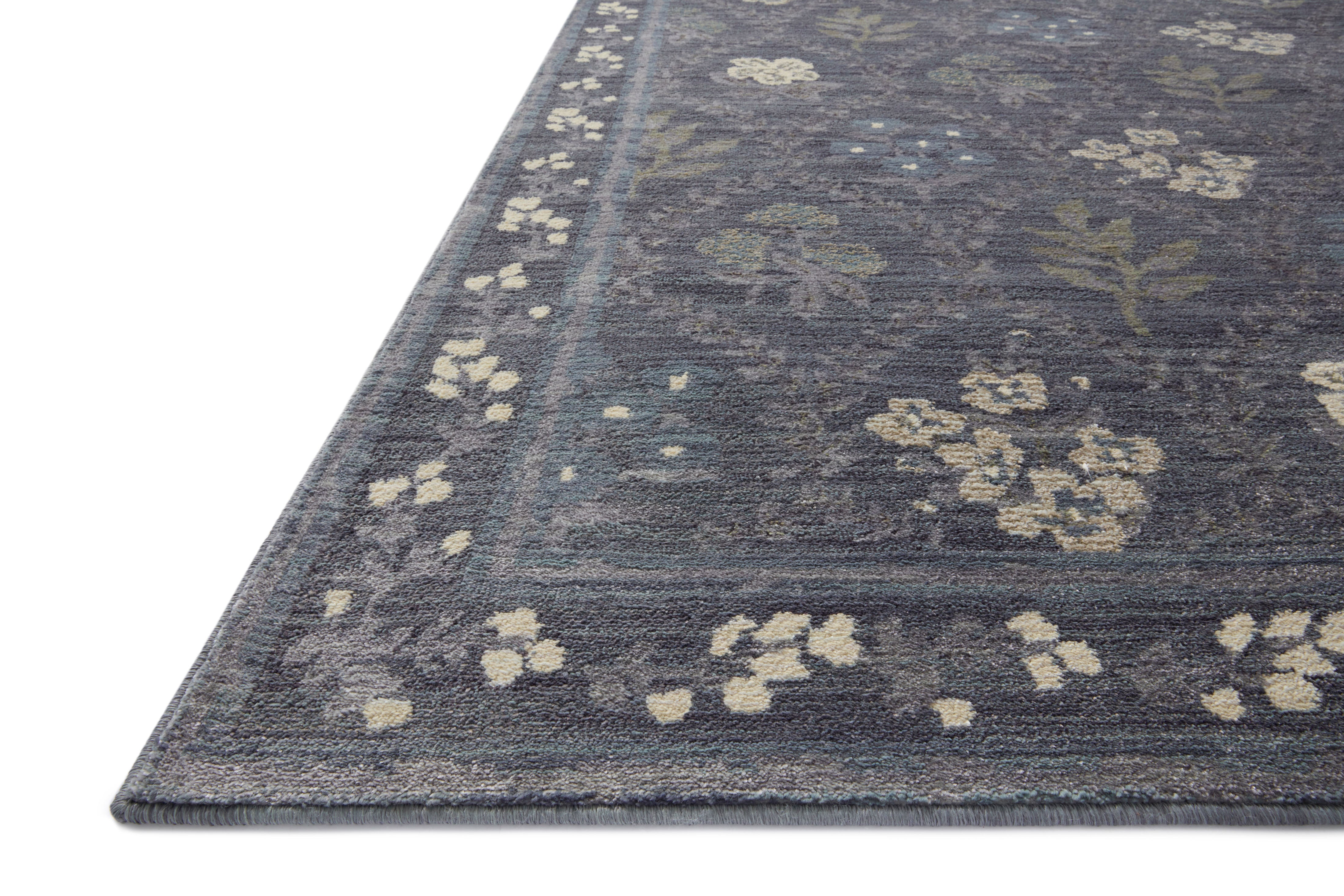 Rifle Paper Co. x Loloi Fiore Navy Rug No.1 RUGS - synthetic Loloi 18" x 18"