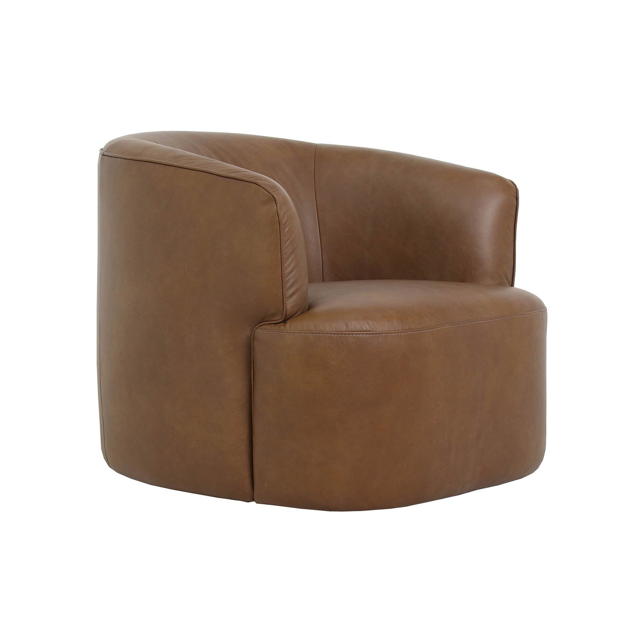 Firesyde Swivel Club Chair, Antique Sienna
