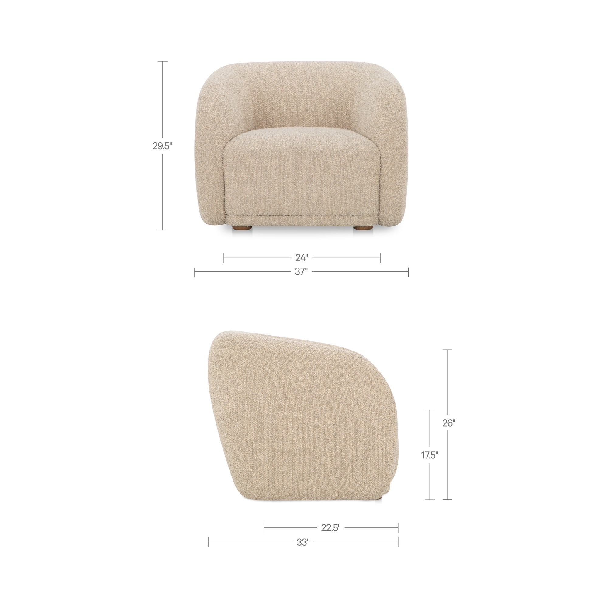 Faye Accent Chair FURNITURE - lounge chair Moe's Furniture