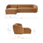 Faye Left Sectional FURNITURE - sectional Moe's Furniture