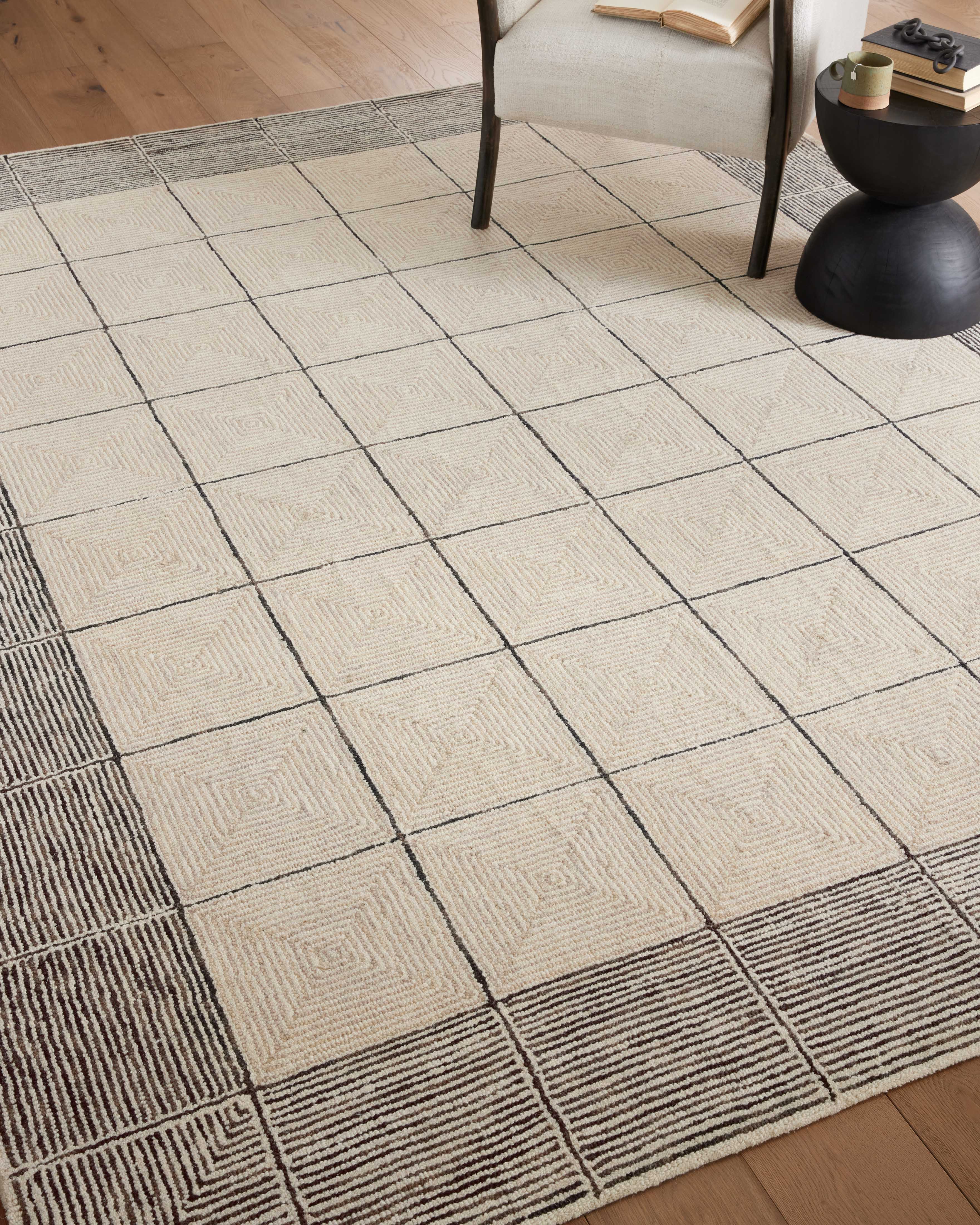 Chris Loves Julia x Loloi Francis Cream / Black Rug 0-RUGS Loloi
