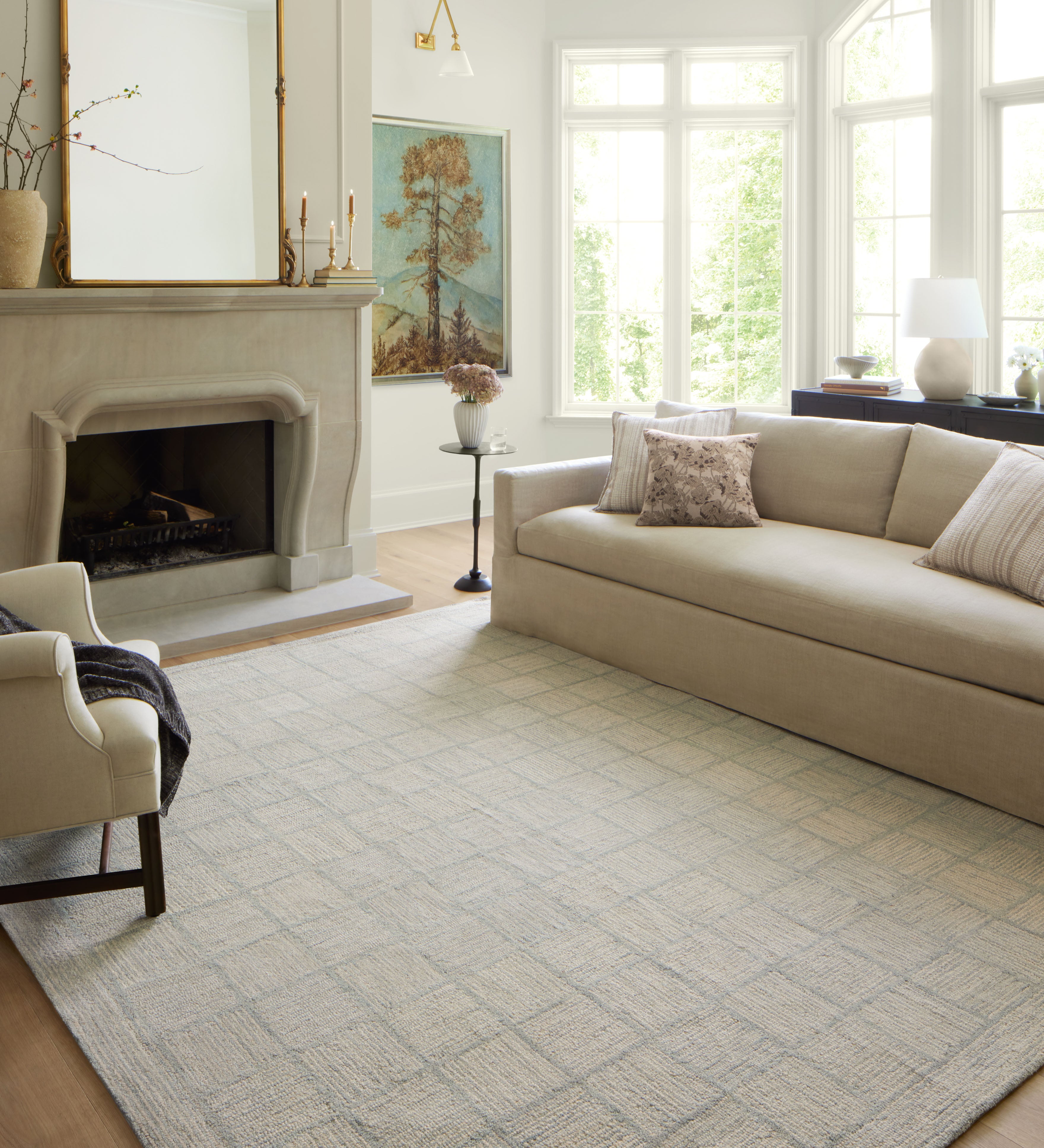 Chris Loves Julia x Loloi Francis Silver / Sky Rug Rugs Loloi