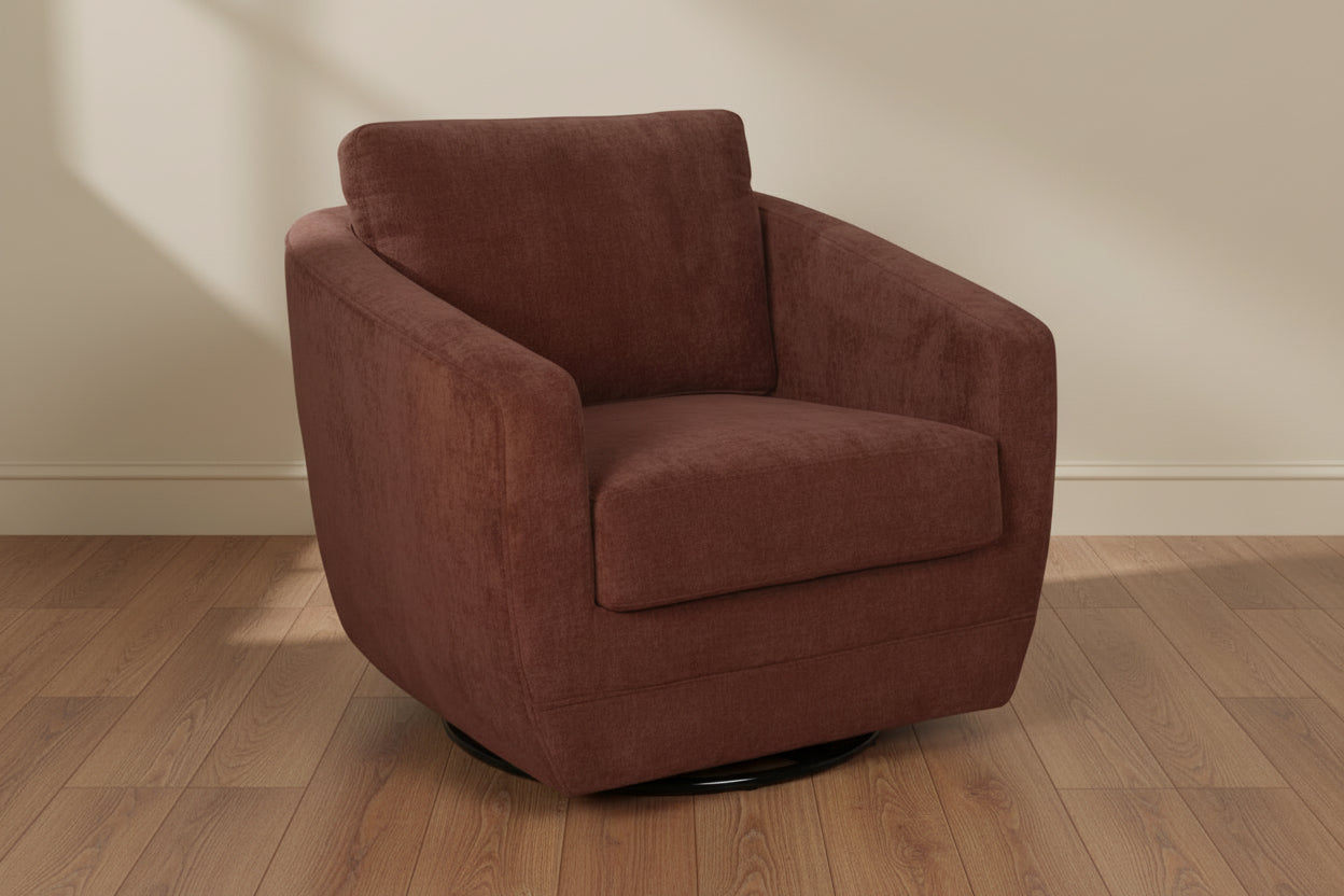 Baltimore Swivel Glider Club Chair FURNITURE - accent chairs LH IMPORTS Deep Rust
