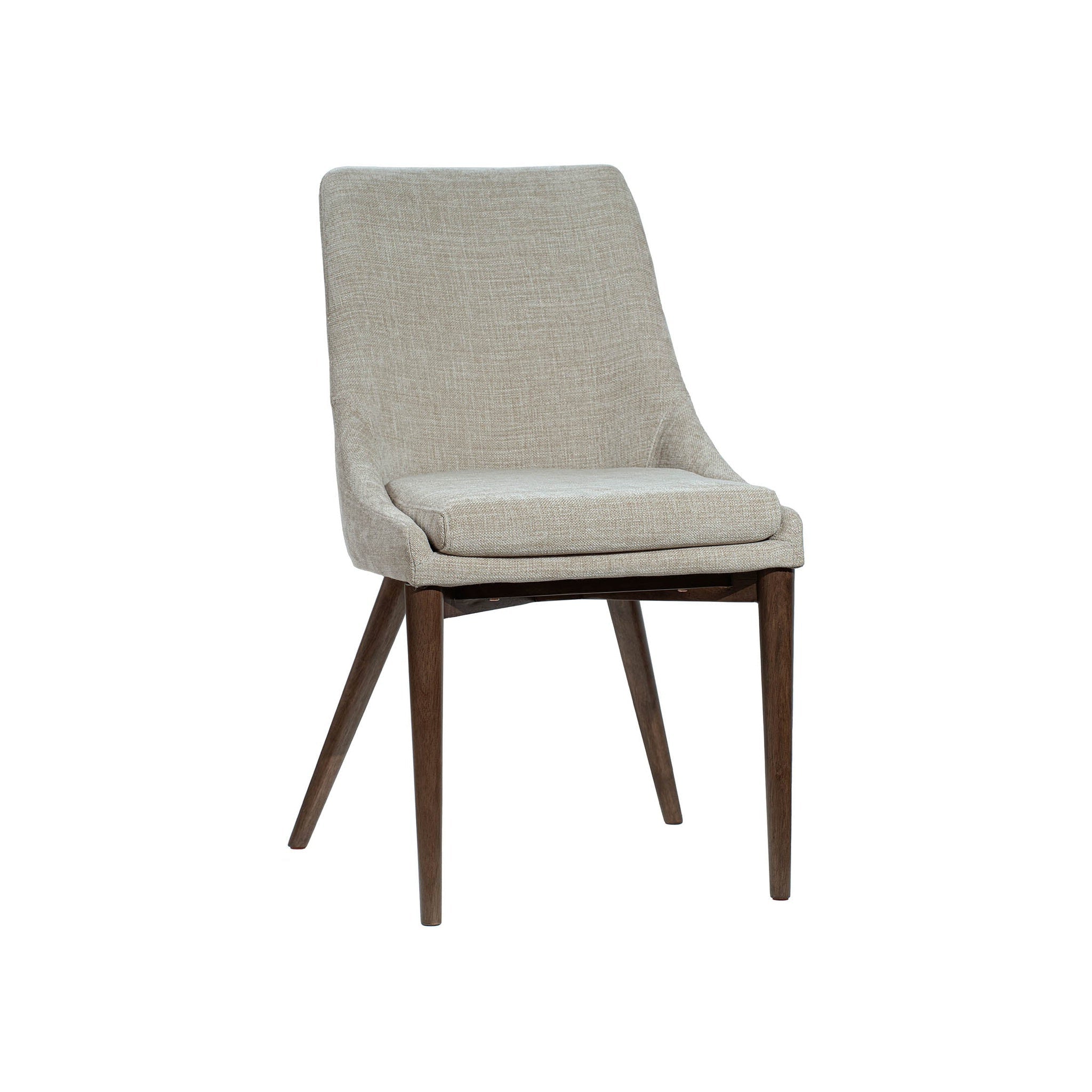 Frits Dining Chair - set of 2 - Taupe/Dark Brown, Taupe Dark Brown