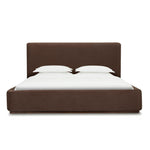 Francis Bed 13 - FURNITURE - bed Style In Form King Velvet Coffee