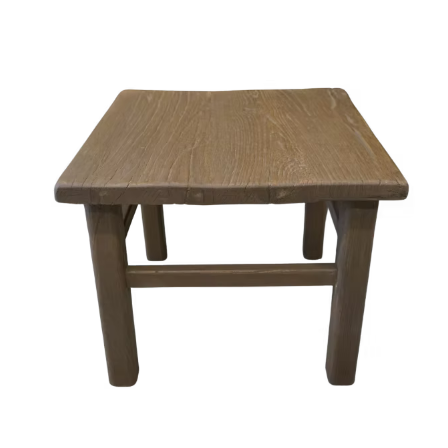 Drew Reclaimed Wood Side Table, Aged Brown