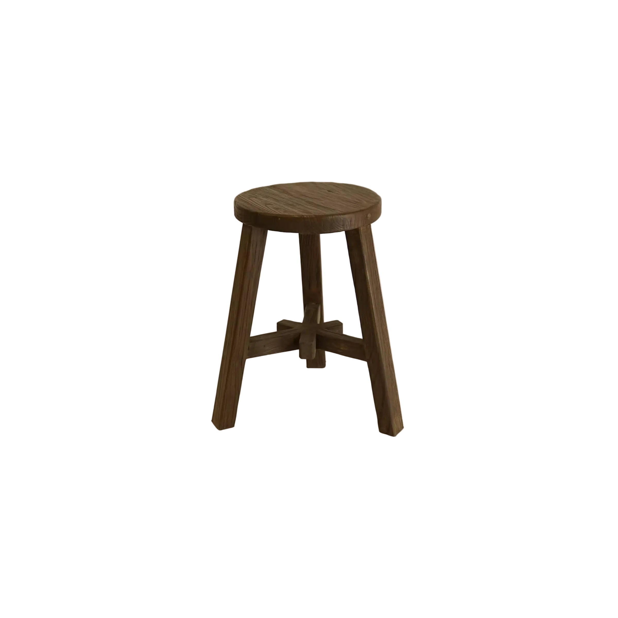 Dobbie Reclaimed Stool 5-VINTAGE - stool Hauer Market Short - Aged Brown