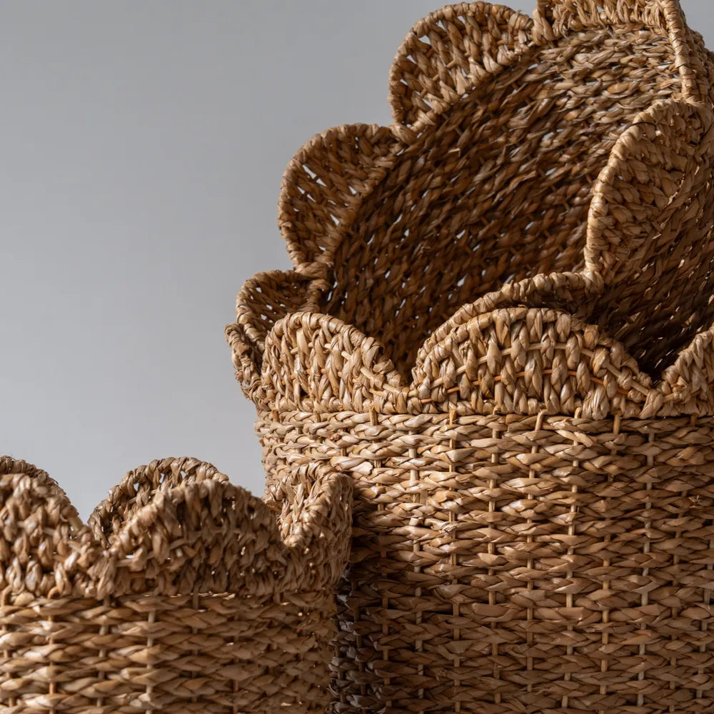 Storage Baskets with Decorative Scalloped Edge - Rug & Weave