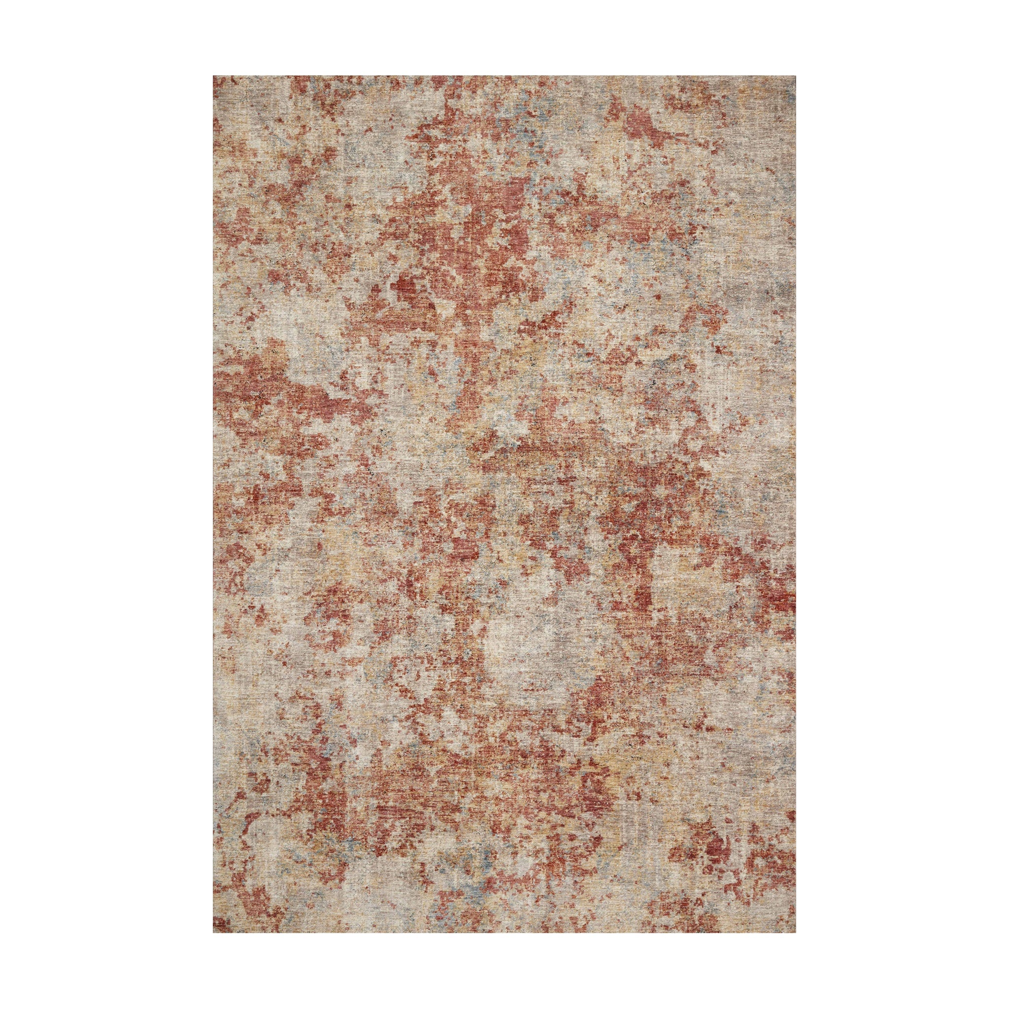 Loloi Gaia Taupe / Brick Rug RUGS - synthetic Loloi 18" x 18"