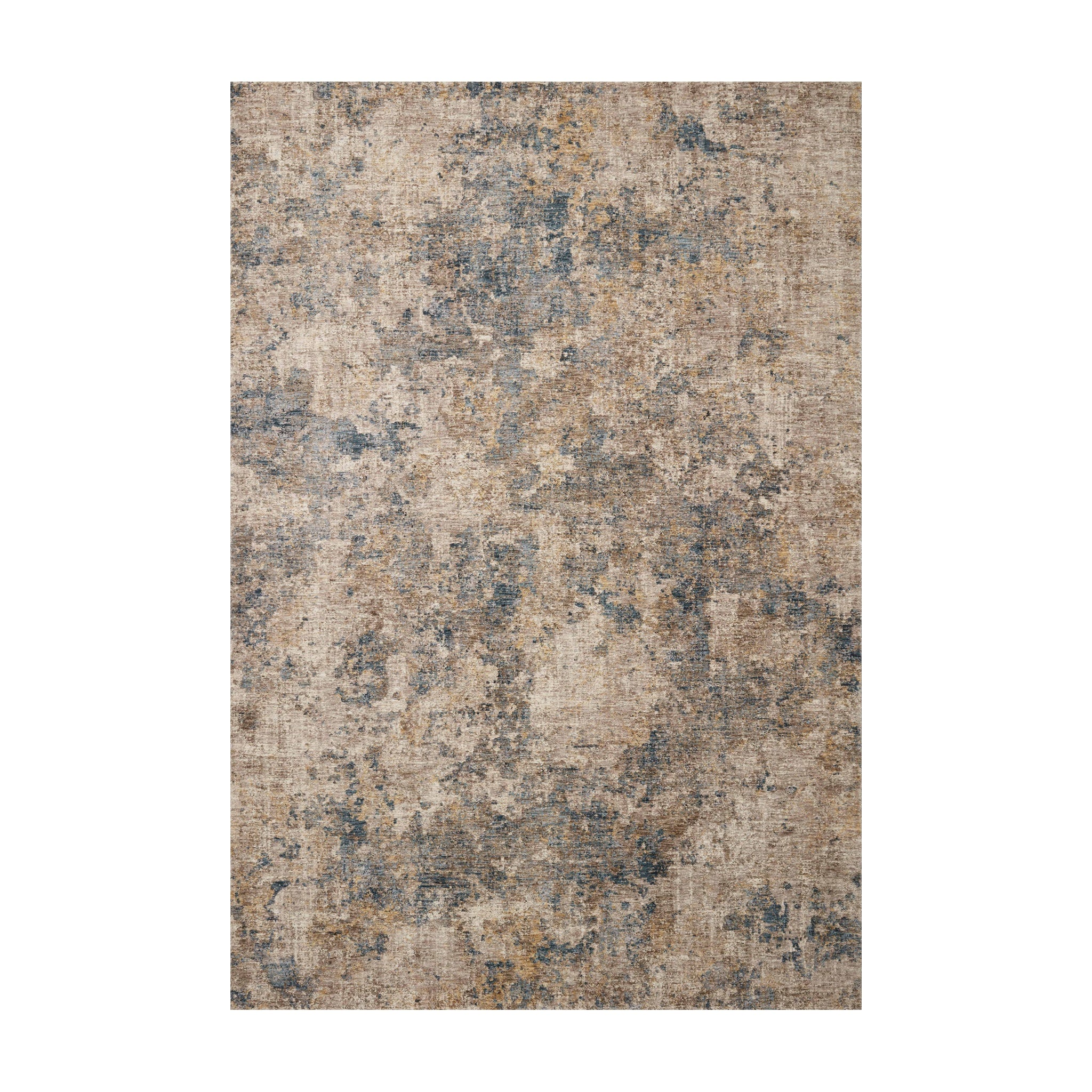 Loloi Gaia Taupe / Denim Rug, 18" x 18"