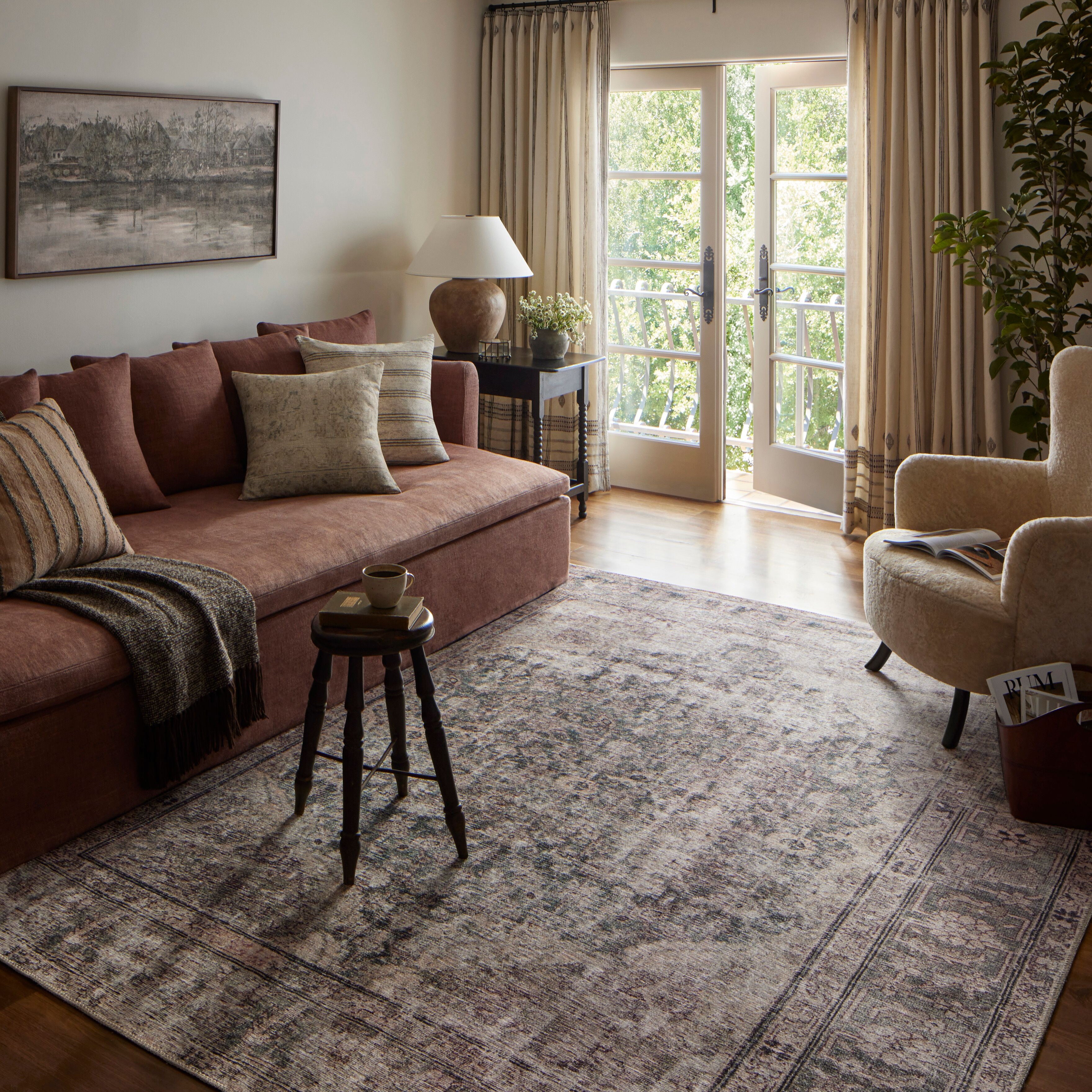 Amber Lewis x Loloi Georgie Lagoon / Beige Rug 0-patterned rugs Loloi