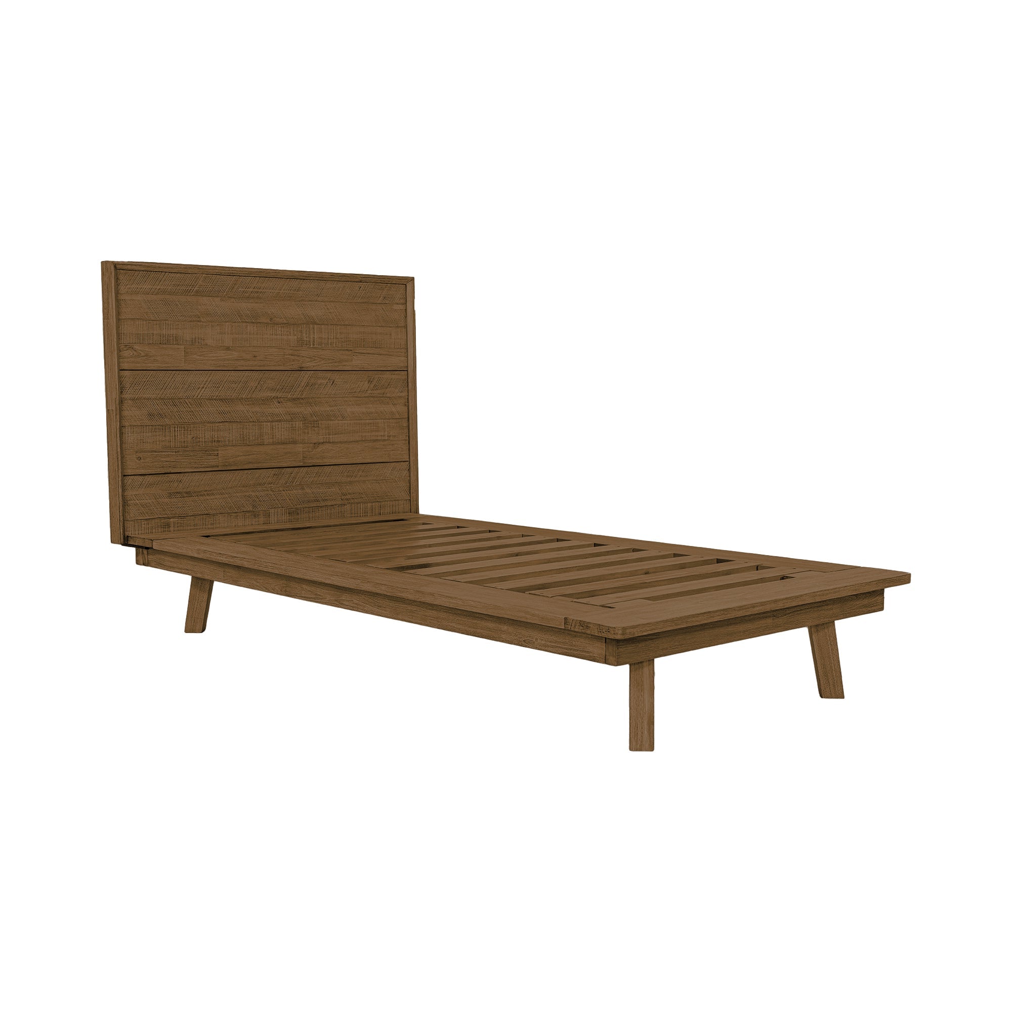 Giada Wood Platform Bed FURNITURE - beds LH IMPORTS Twin Warm Pecan