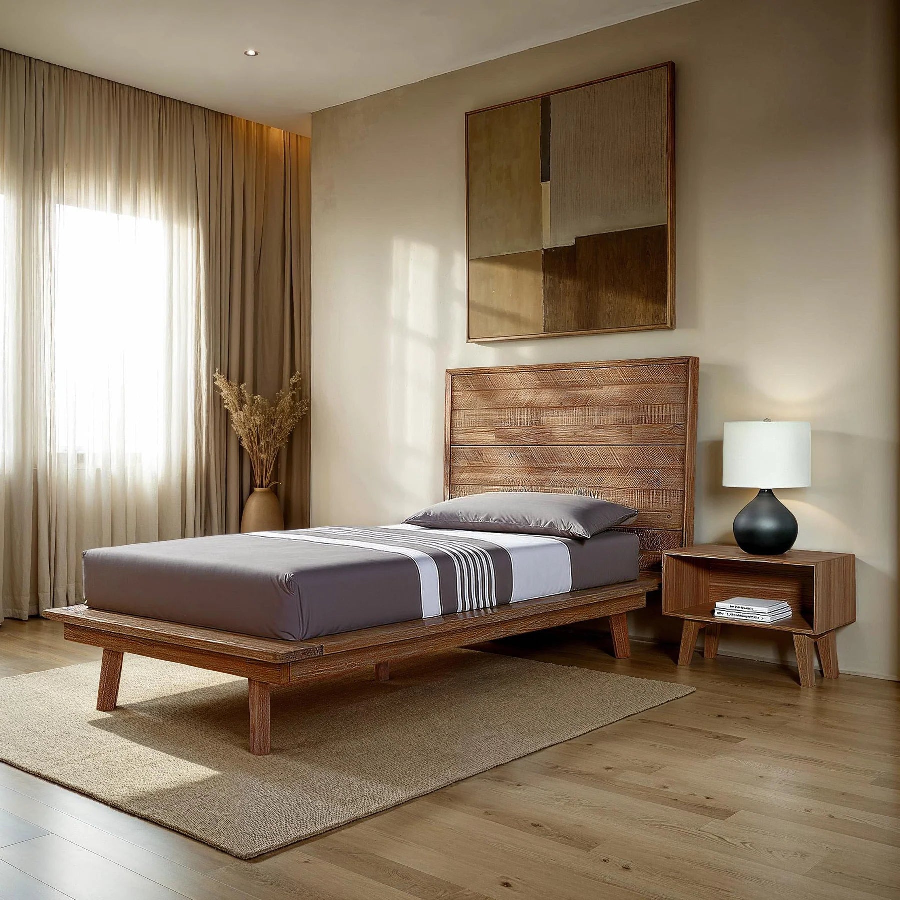 Giada Wood Platform Bed FURNITURE - beds LH IMPORTS