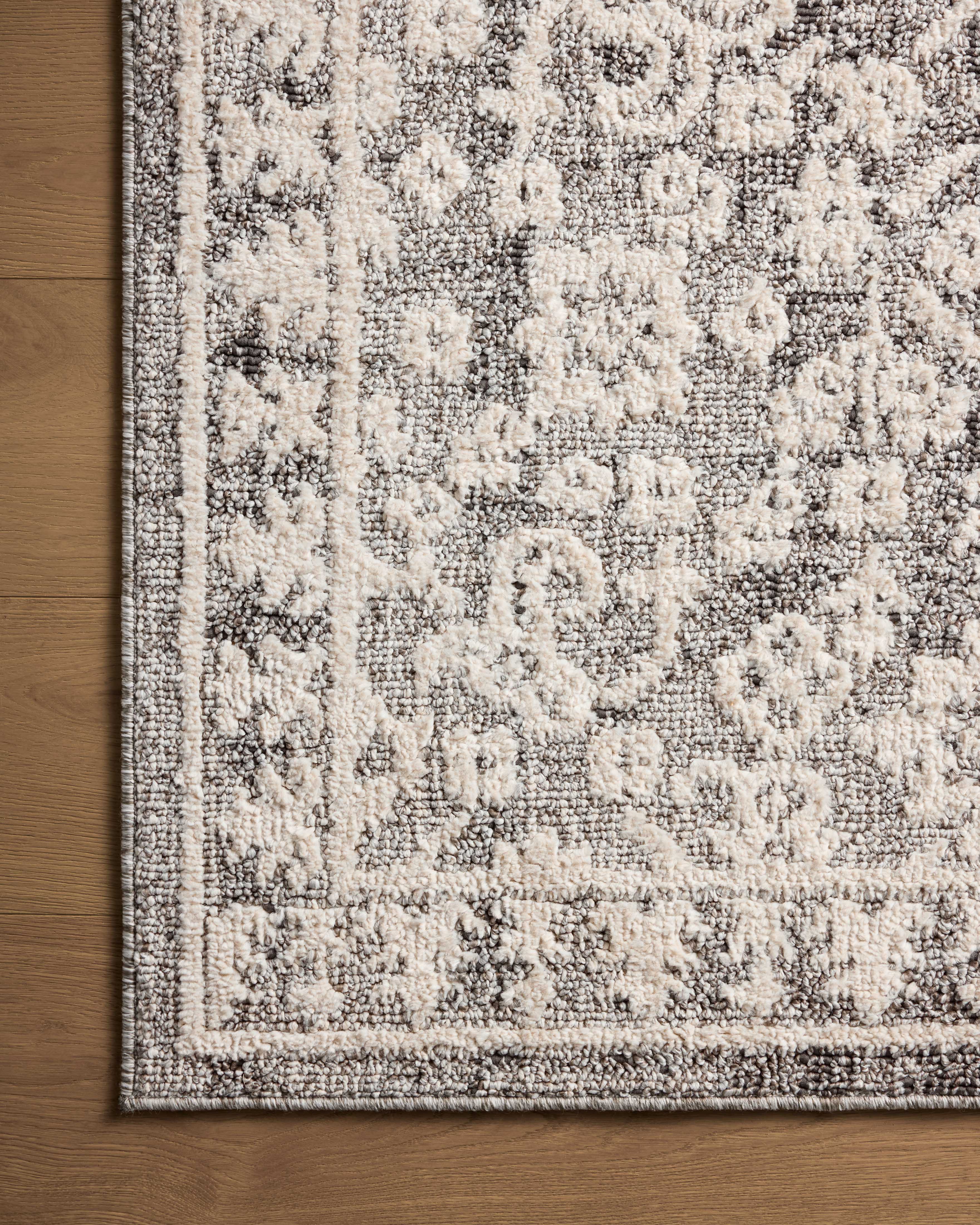 Magnolia Home by Joanna Gaines x Loloi Gigi Grey / Ivory Rug 0-RUGS-patterned Loloi