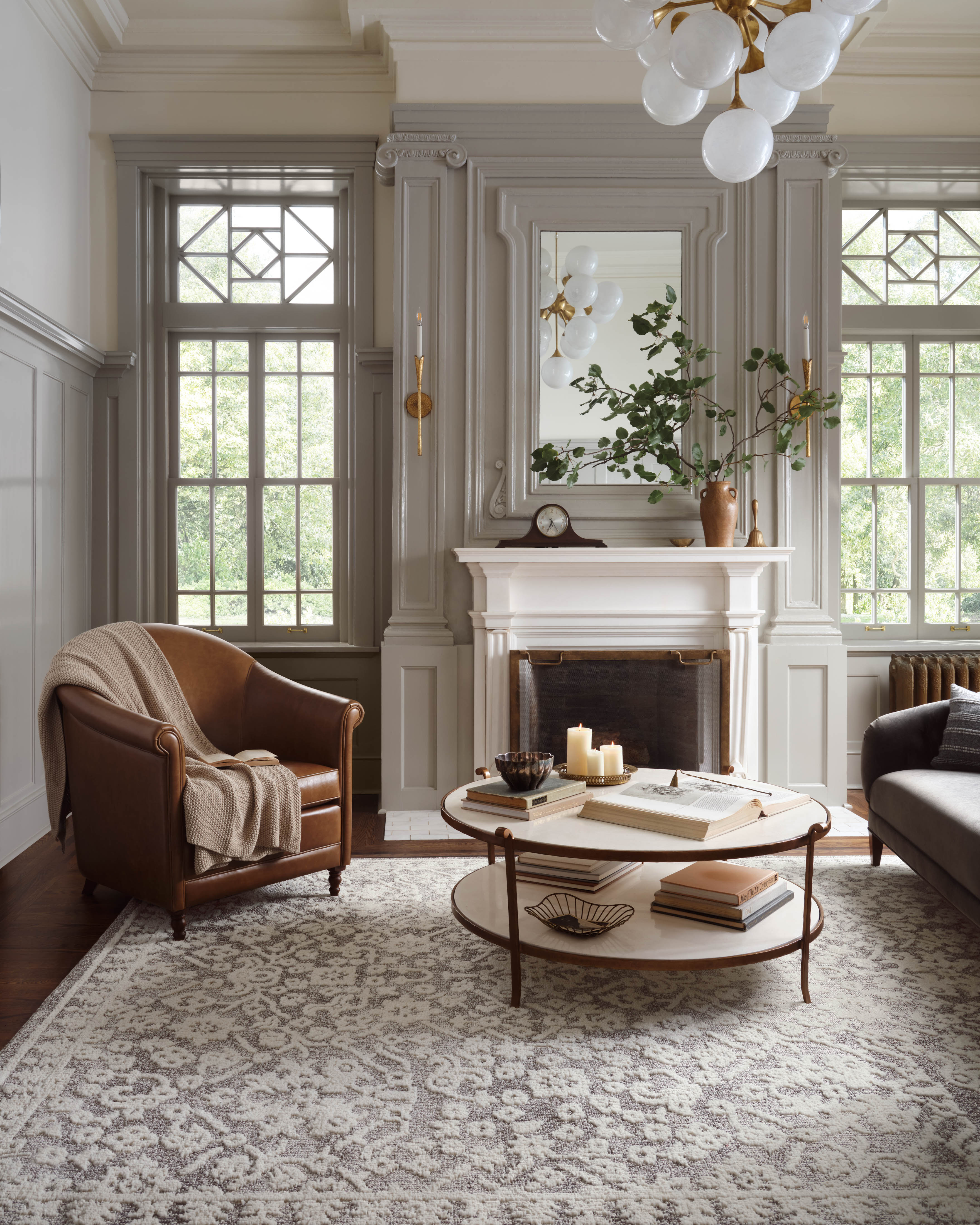 Joanna Gaines x Loloi Gigi Grey / Ivory Rug RUGS - synthetic Loloi