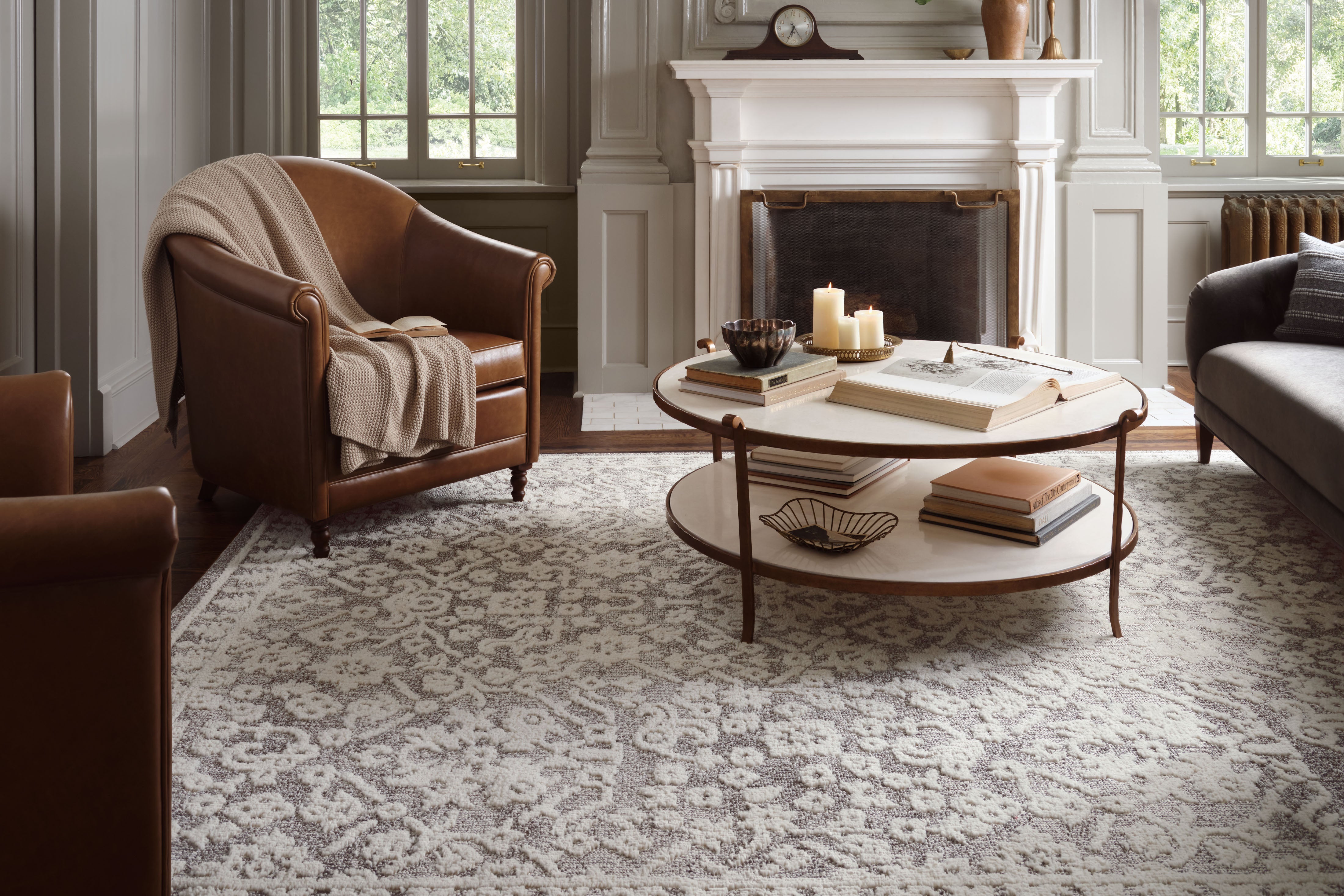 Joanna Gaines x Loloi Gigi Grey / Ivory Rug RUGS - synthetic Loloi