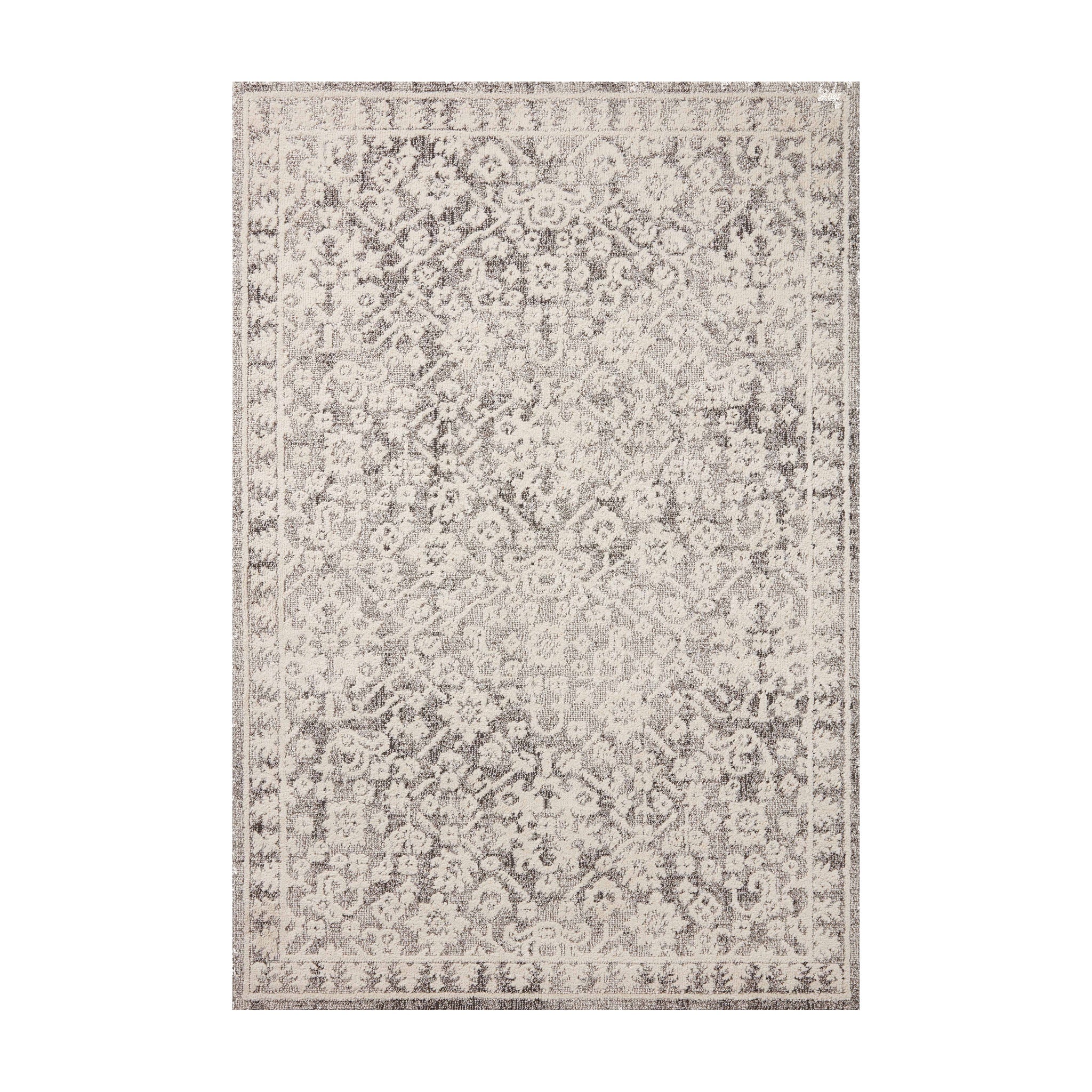 Joanna Gaines x Loloi Gigi Grey / Ivory Rug, 18" x 18"