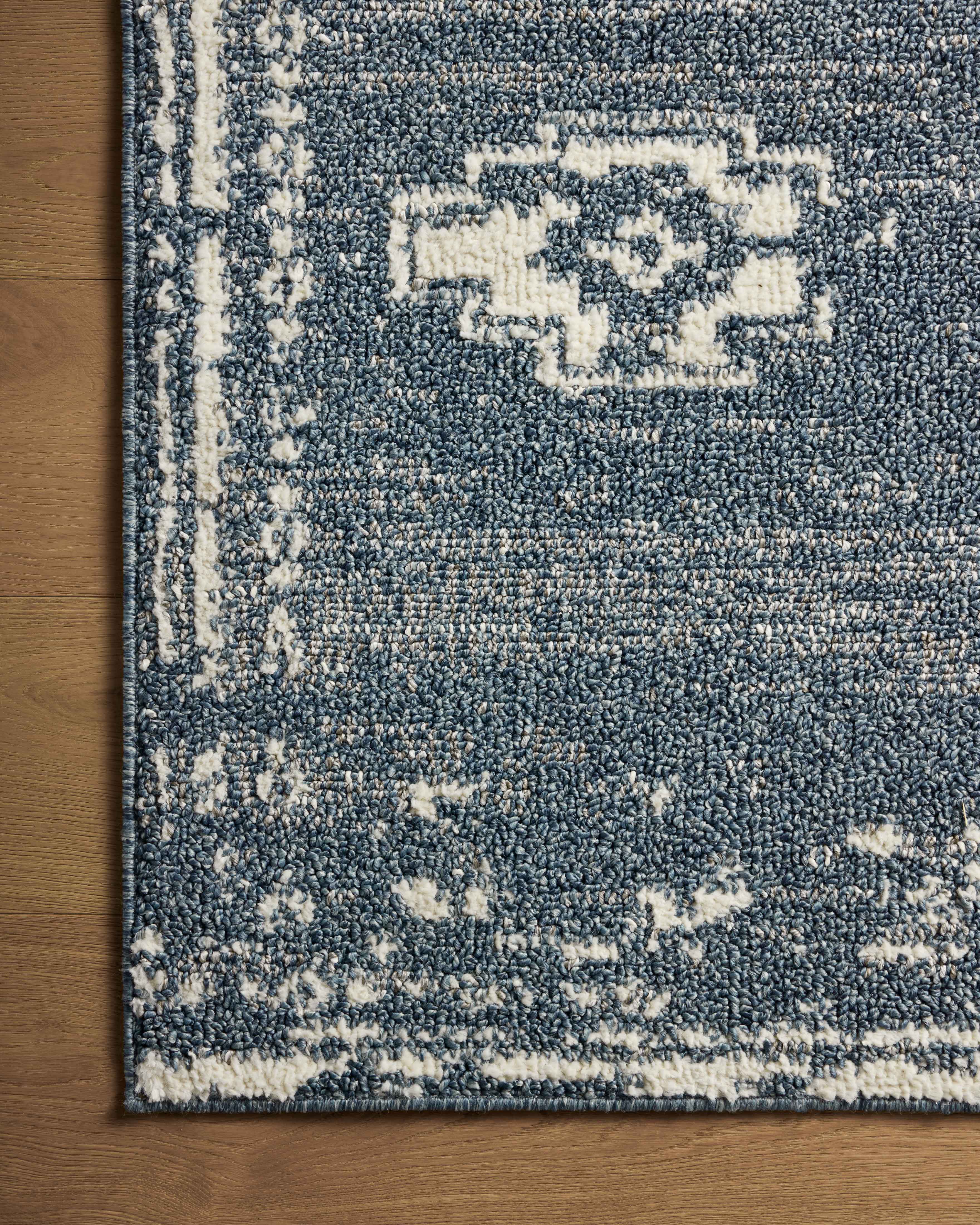 Magnolia Home by Joanna Gaines x Loloi Gigi Denim / Ivory Rug 0-RUGS-patterned Loloi