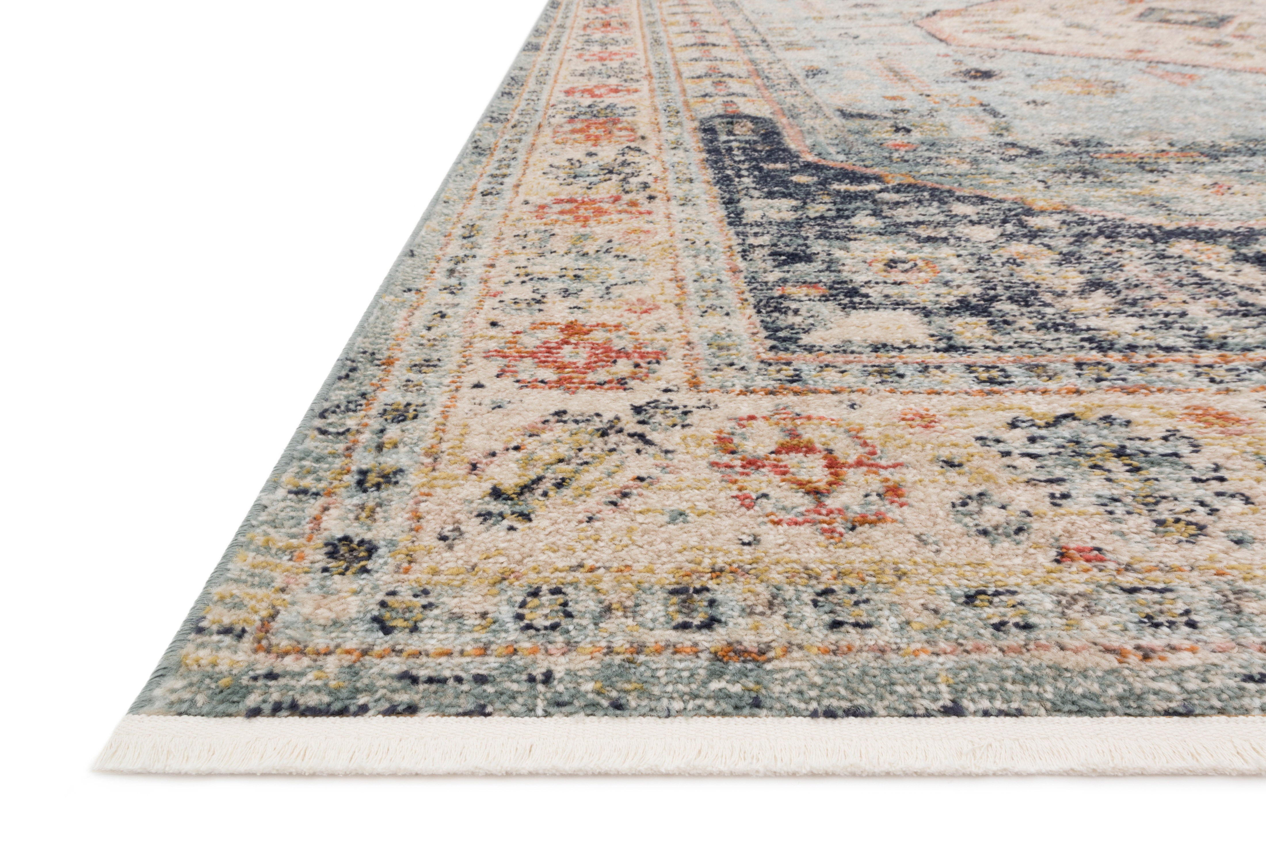 Magnolia Home By Joanna Gaines x Loloi Graham Blue / Ant. Ivory Rug RUGS - synthetic Loloi