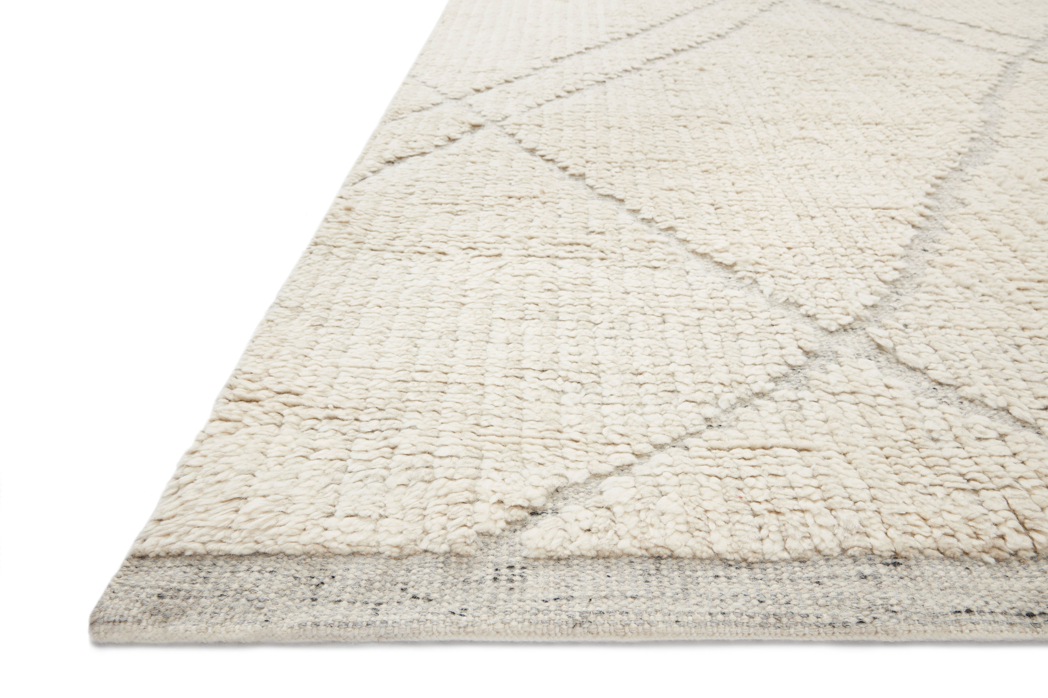 Amber Lewis x Loloi Gwyneth Ivory / Silver Rug 1- RUGS - wool Loloi