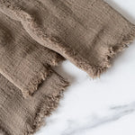 Olive Cotton Fringed Napkin Set - Rug & Weave