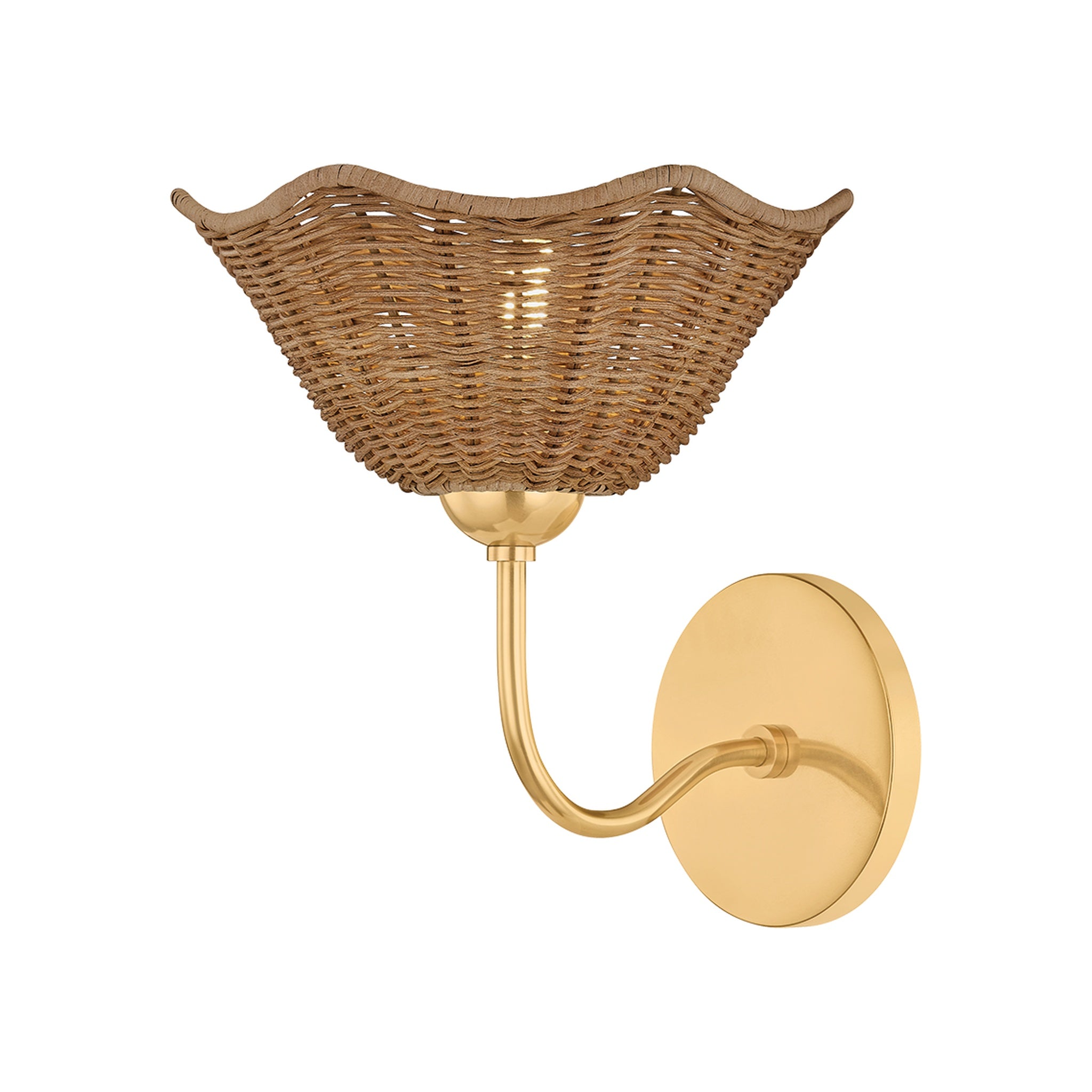 Kehlani Wall Sconce, Aged Brass