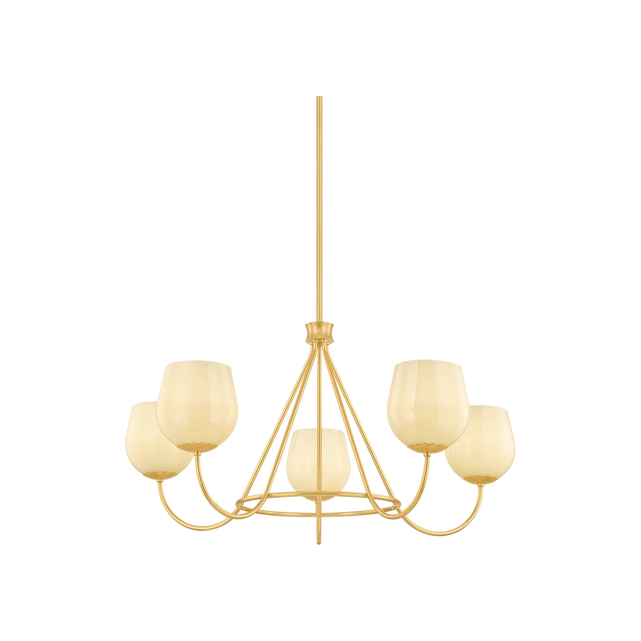 Genevieve Chandelier, Aged Brass