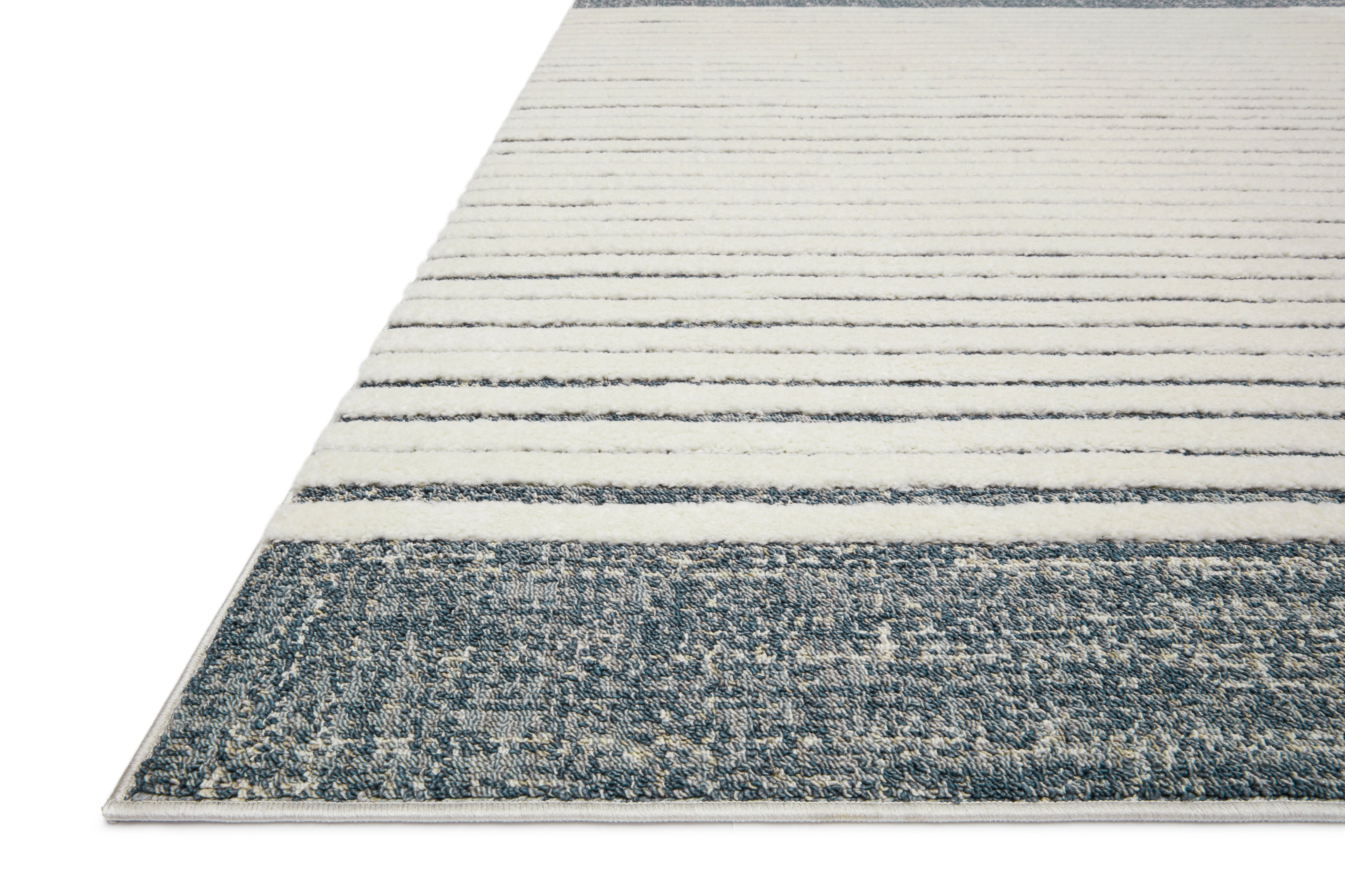 Loloi Hagen White / Ocean Rug RUGS - synthetic Loloi